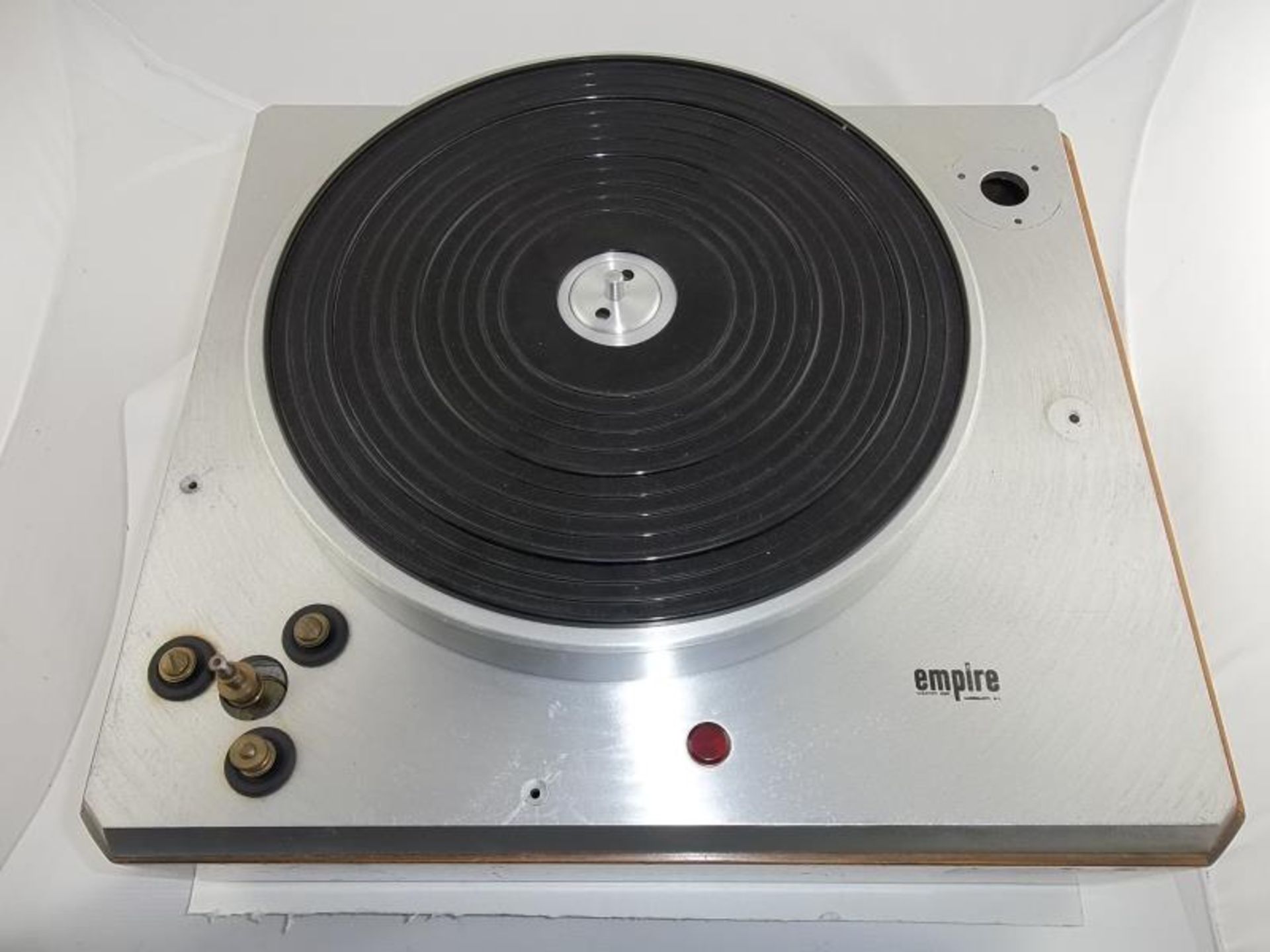 Empire turntable, no arm, no corner plate, brushed silver finish, #28795 - Image 2 of 3