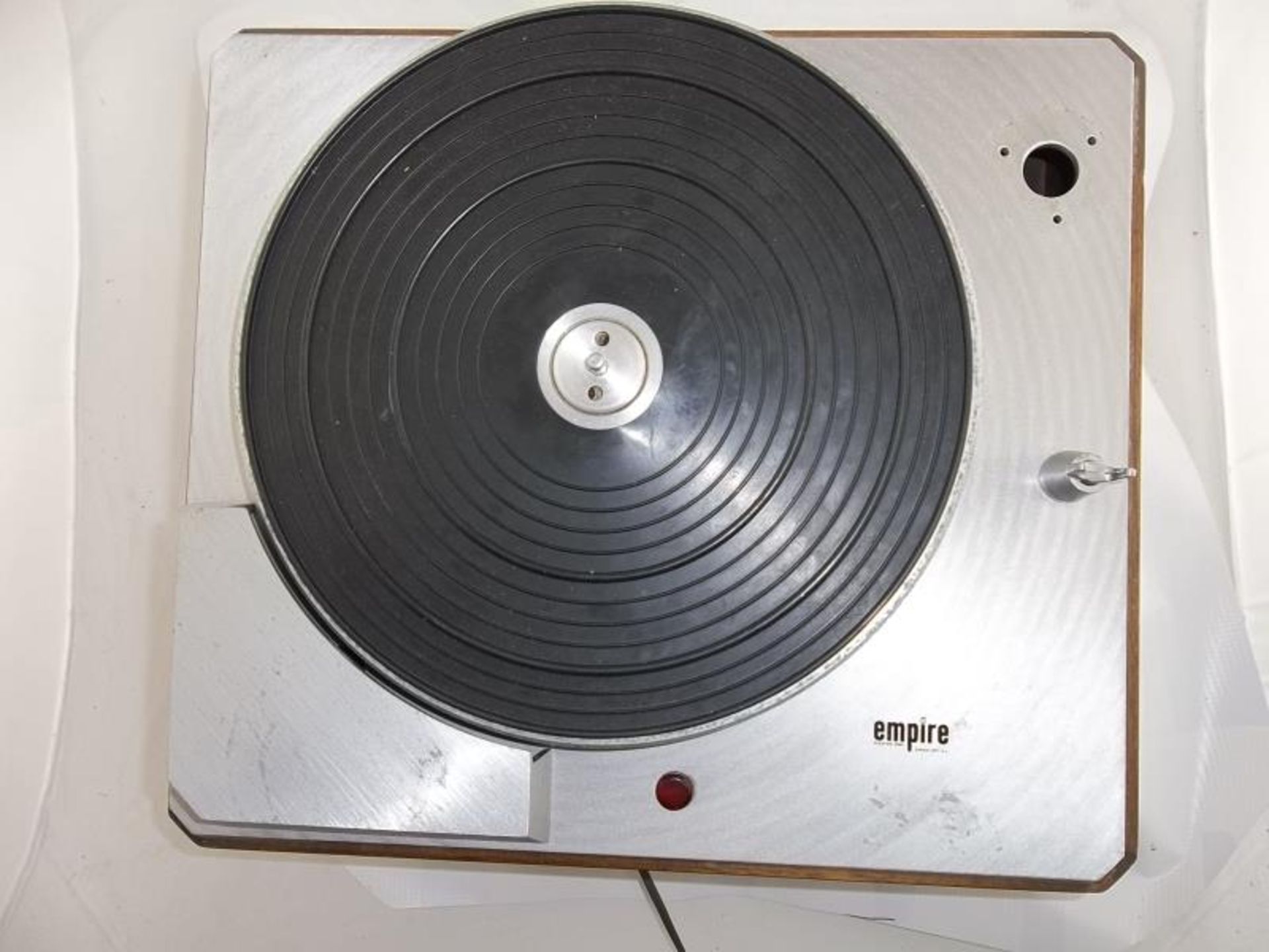 Empire turntable, no arm, brushed silver finish (pitted) - Image 2 of 4