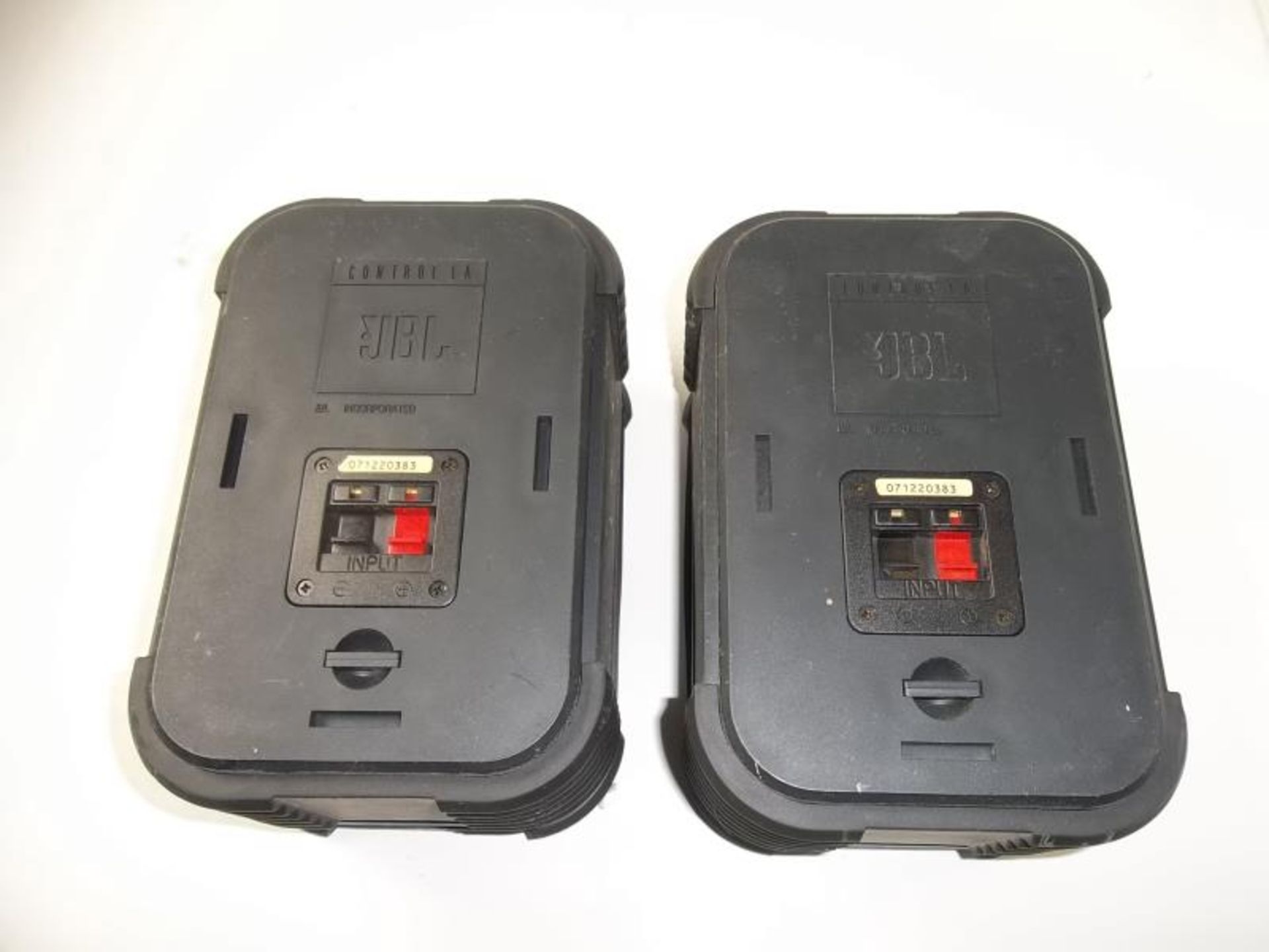 2 JBL speakers in black cases, Control LA, 071220383, 5.5" x 5.5" x 9" h - Image 6 of 6