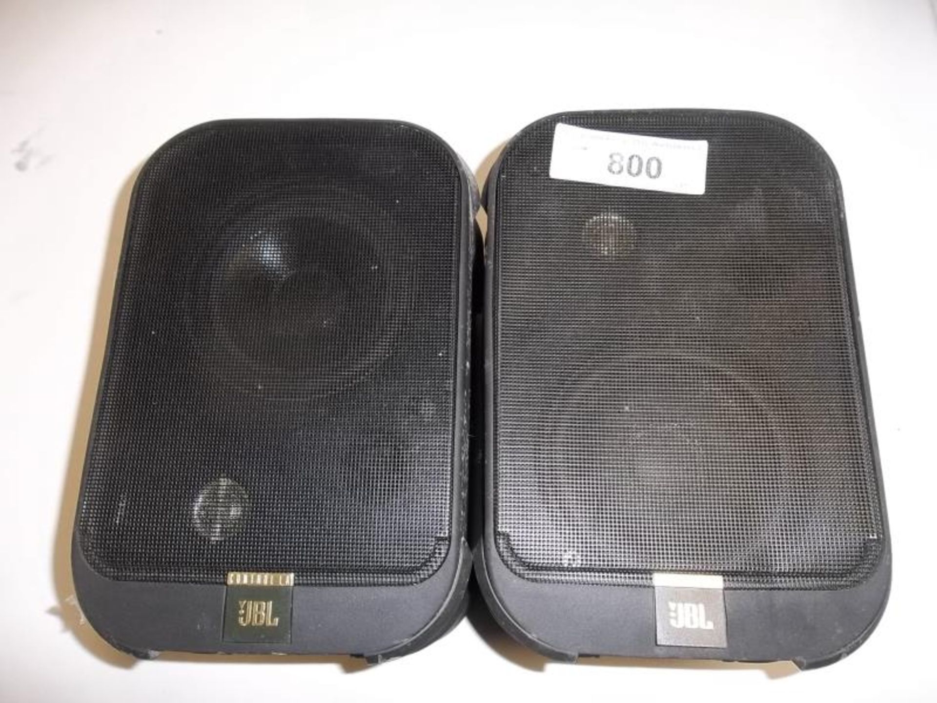 2 JBL speakers in black cases, Control LA, 071220383, 5.5" x 5.5" x 9" h