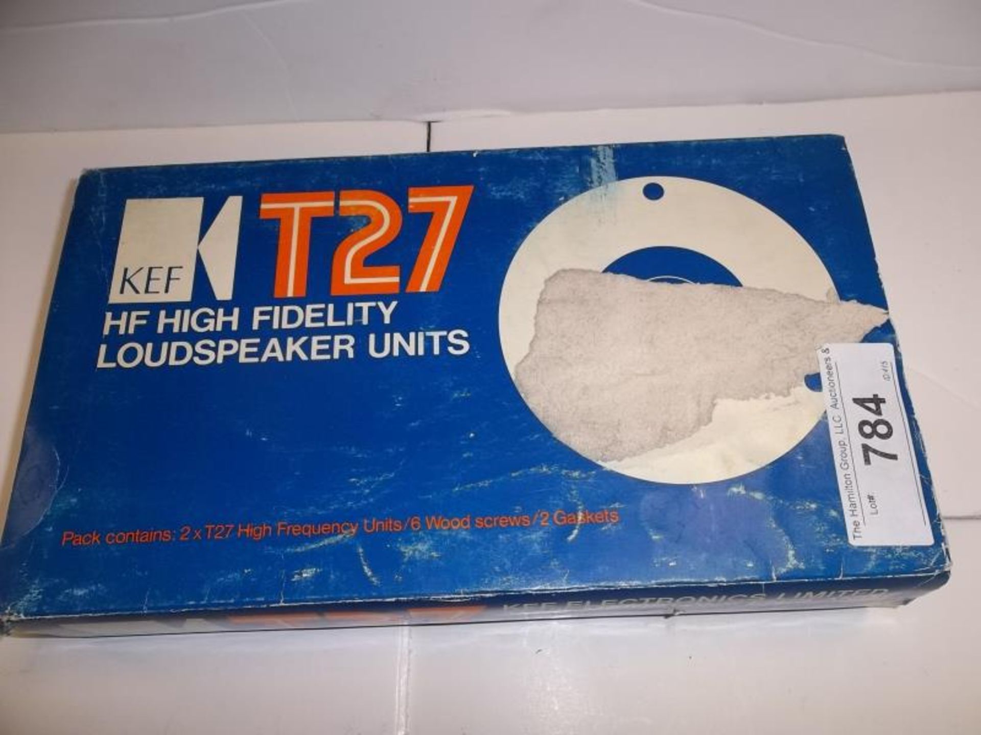 2 Prs KEF loudspeaker units, 8 ohms, T27, Type SP1032, in orig. boxes, one sleeve missing - Image 5 of 5