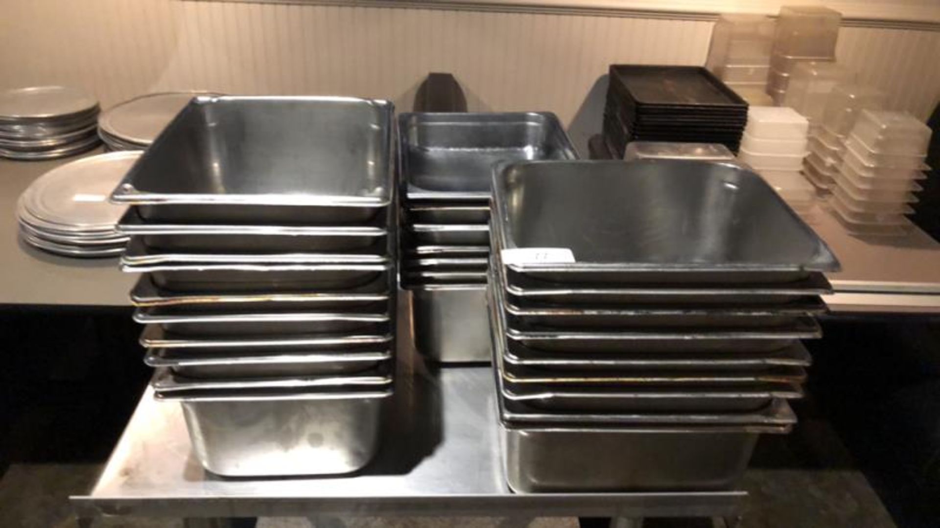 (25) 1/2 size hotel pans