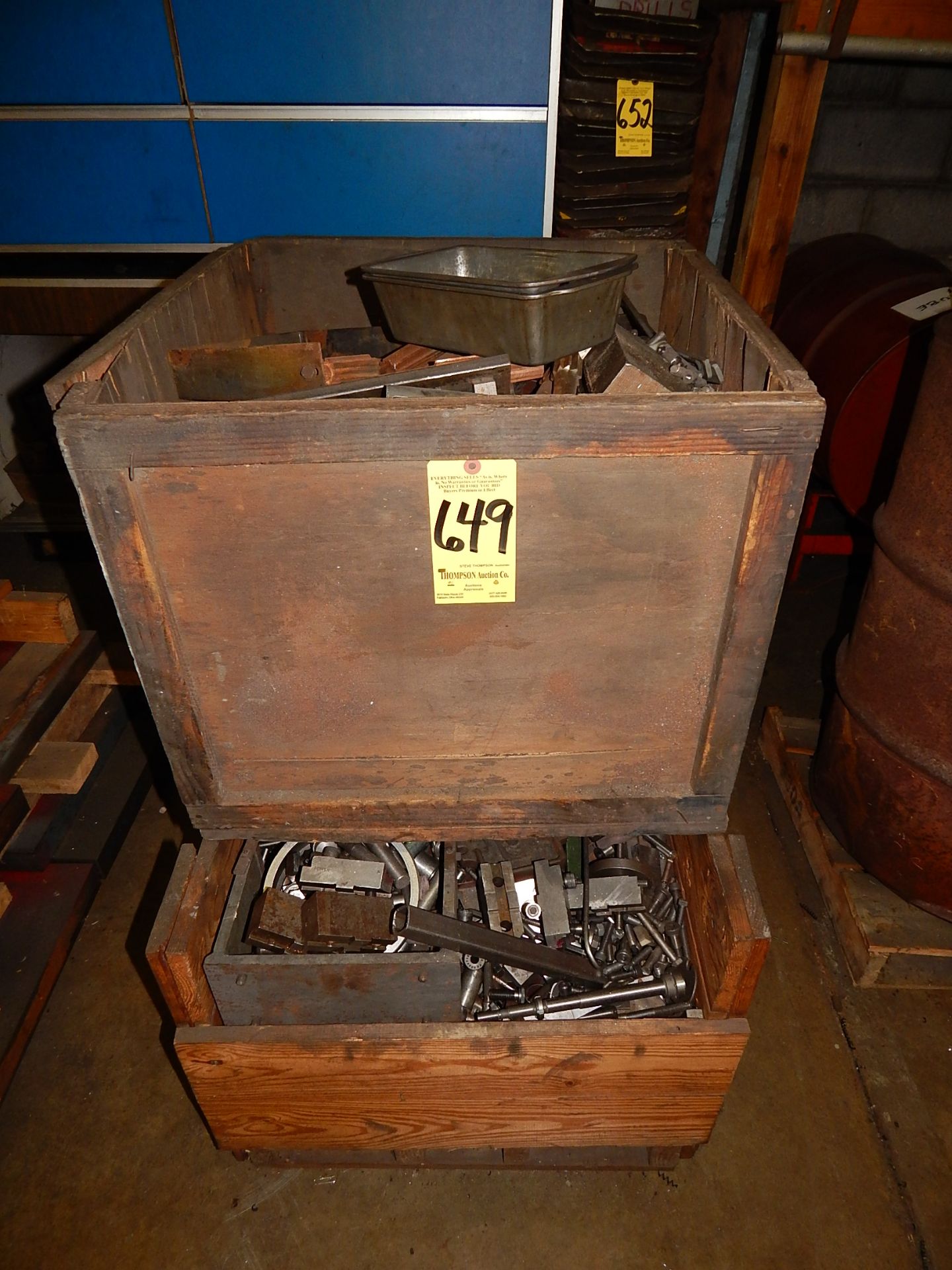 (2) Wooden Boxes with Scrap Steel