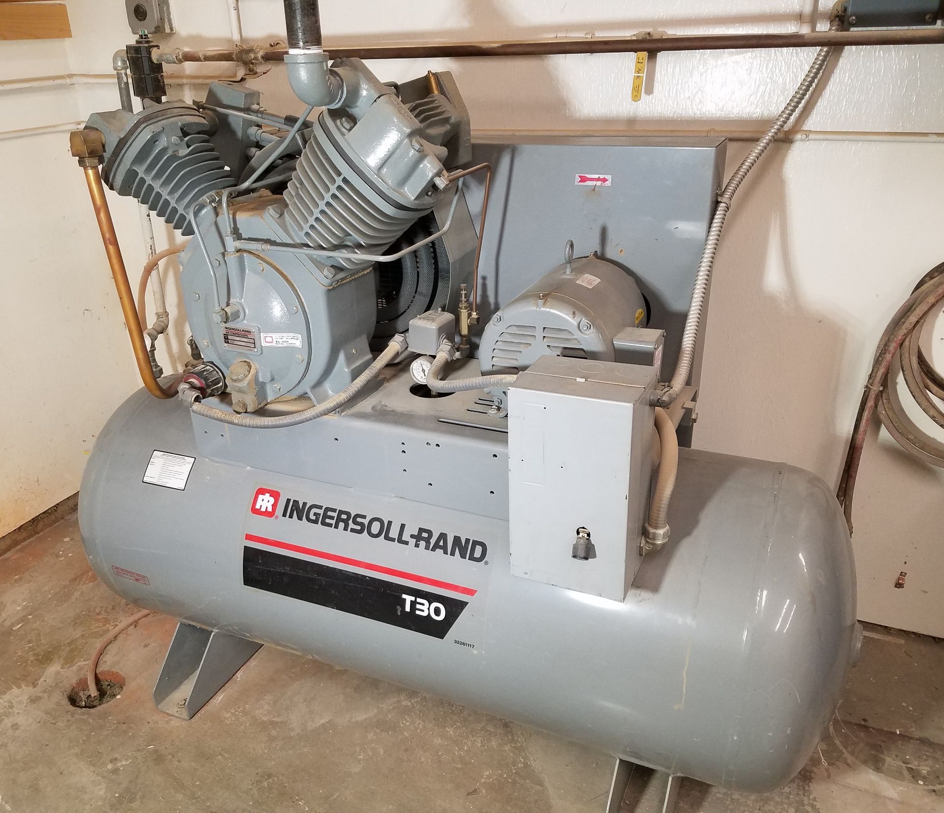 Ingersoll Rand Model T-30 Air Compressor, 10 HP, with Eaton Air Dryer, Loading Fee for Both $200.00