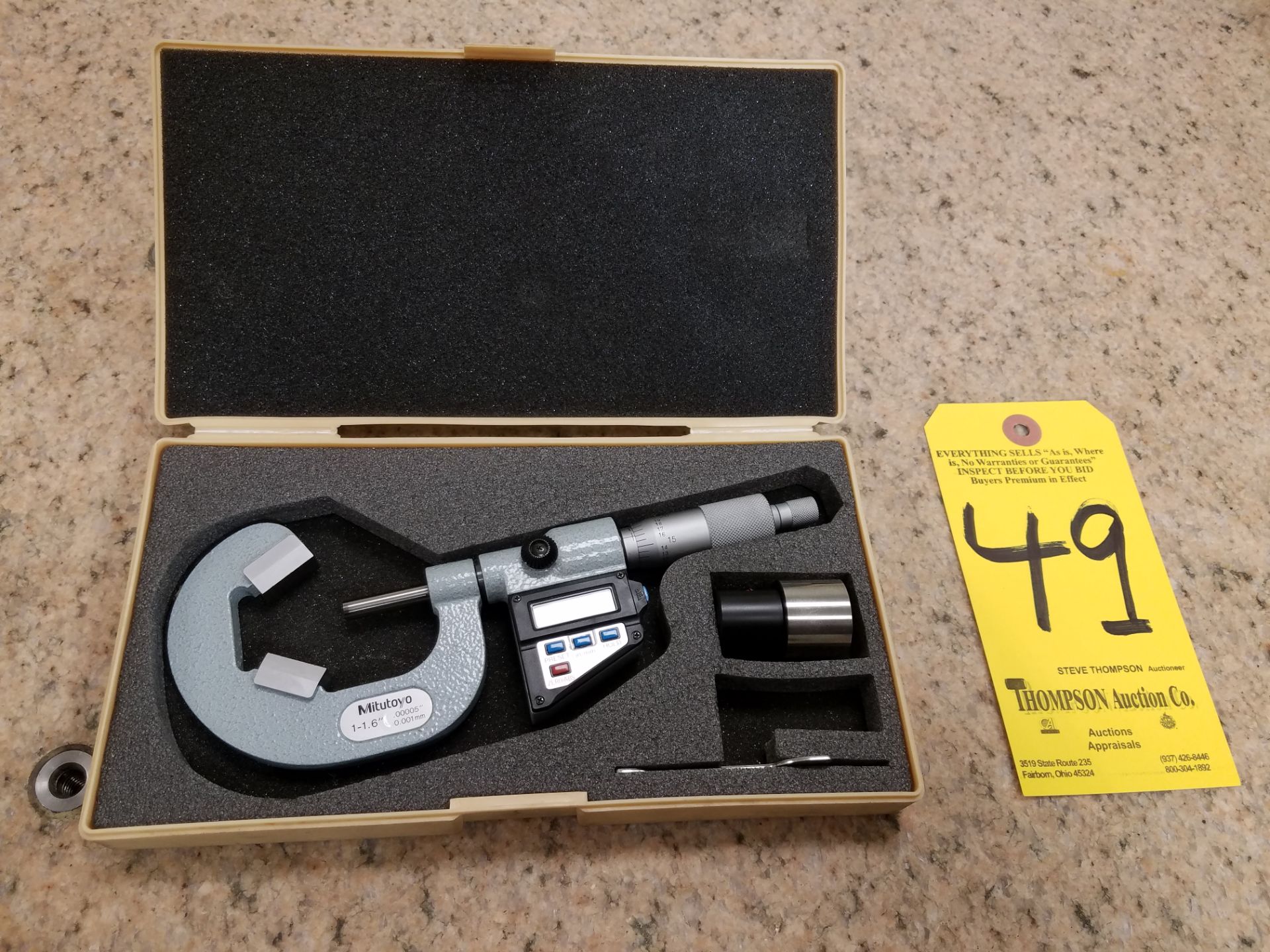 Mitutoyo V-Anvil Electronic Micrometer, 1 In. - 1.6 In.