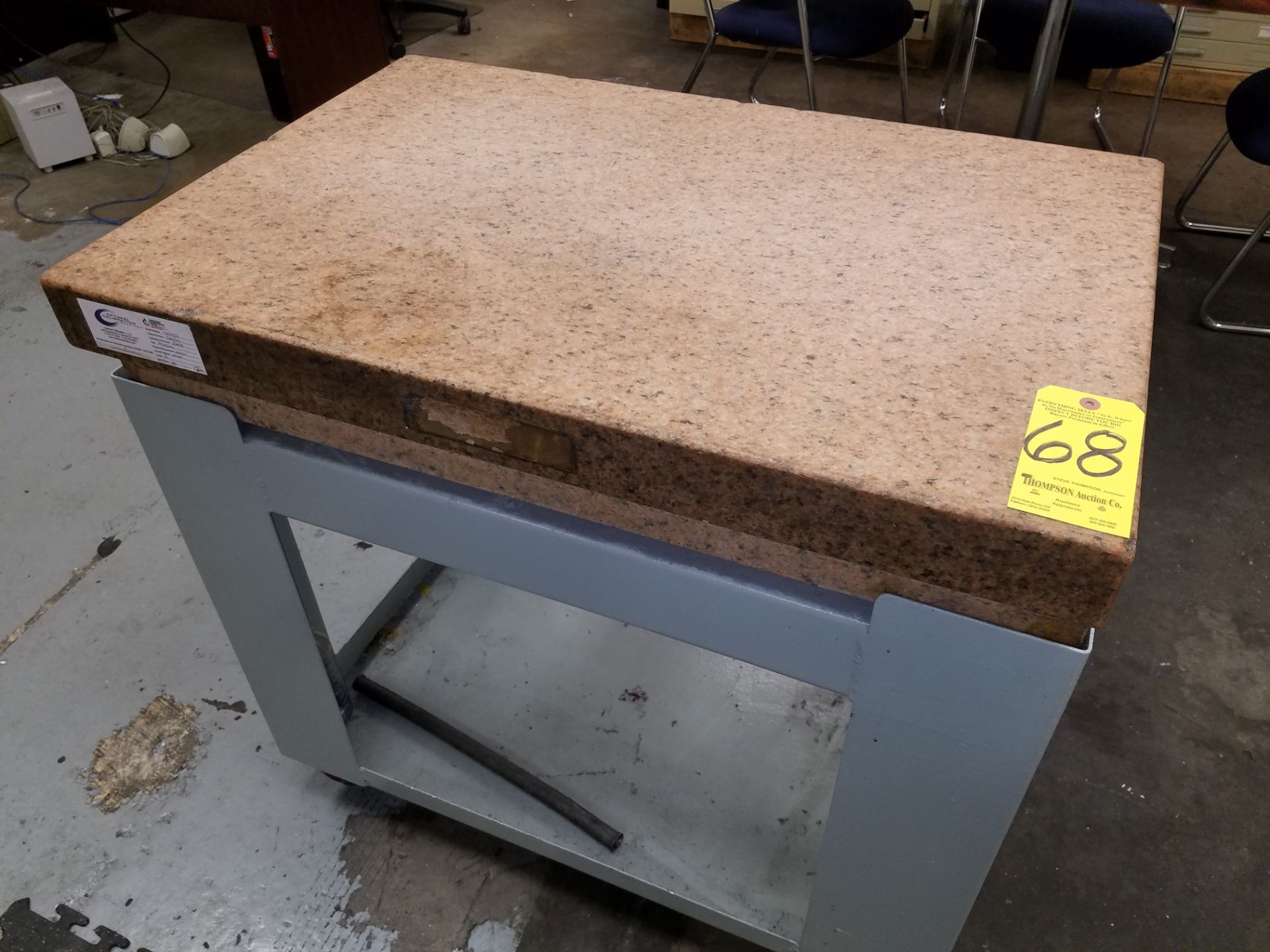 Starrett Granite Surface Plate, 24 In. X 36 In. X 6 In., 2-Ledge, with Stand, $50.00 Loading Fee