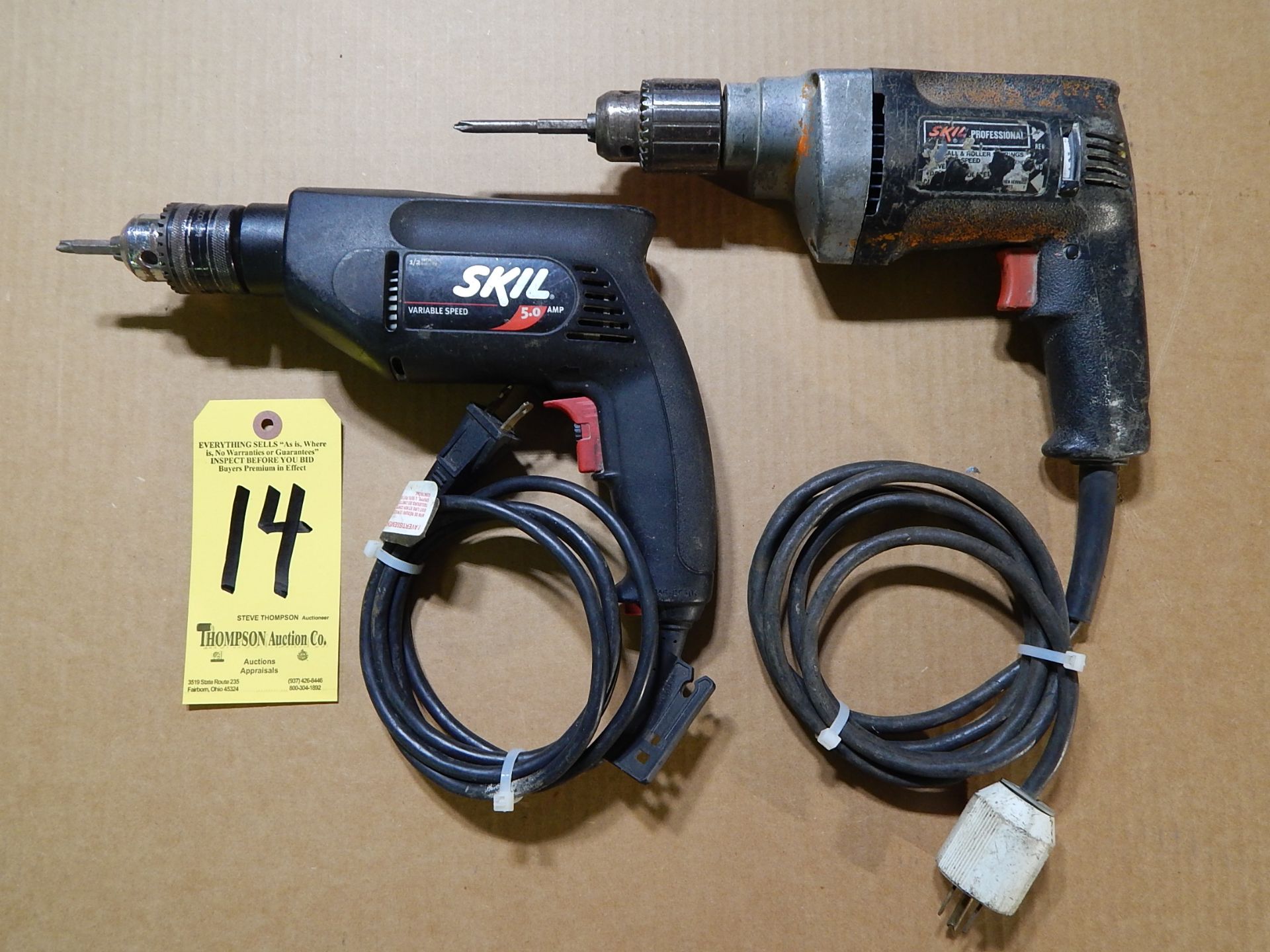 (2) Skil 1/2" Electric Drills