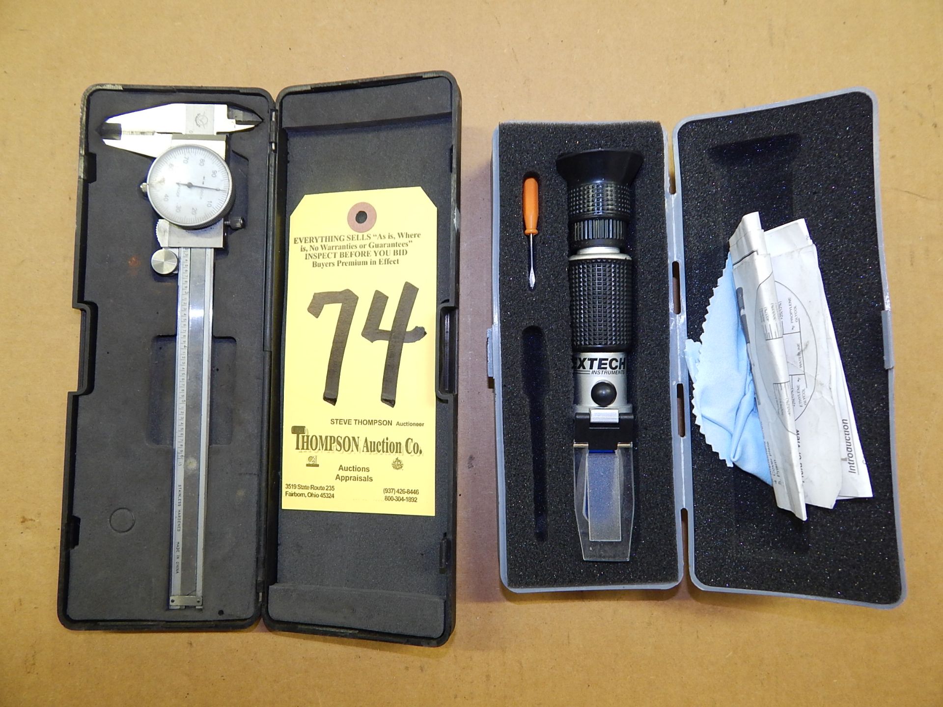 Extech Portable Refractometer and 6" Dial Caliper