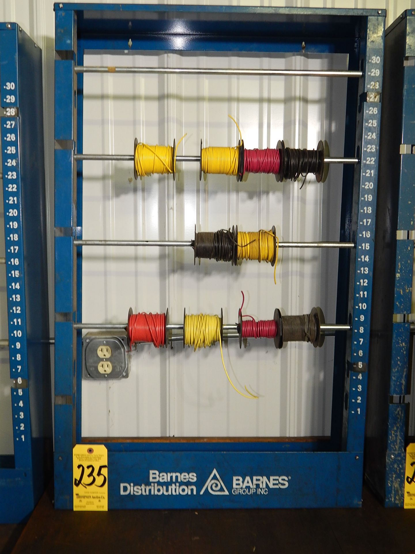 Barnes Midwest Wire Spool Rack and Contents