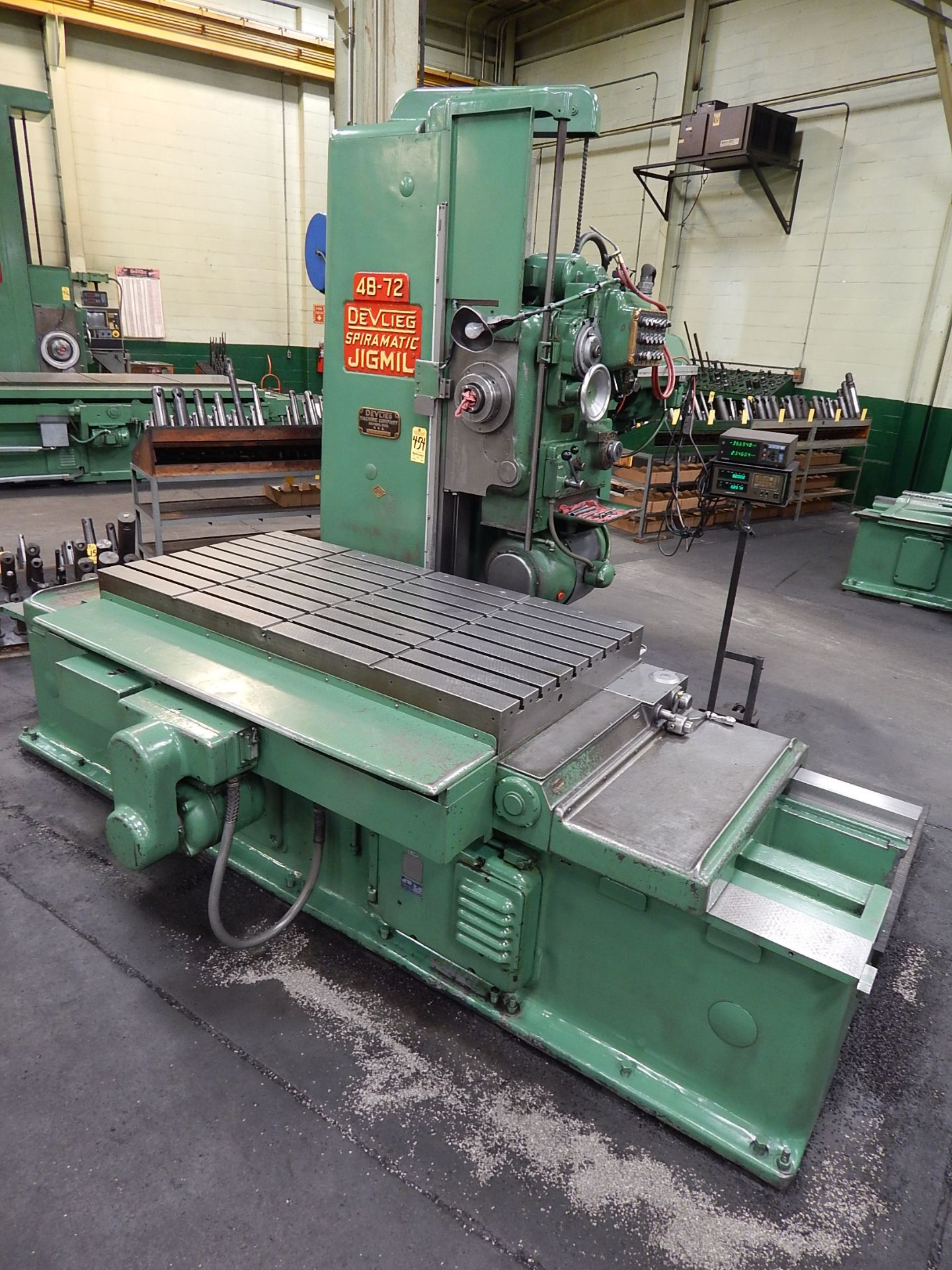 Devlieg 4B-72 Spiramatic Jig Mill, s/n 11-231, 4 In. Spindle, 50 Taper, Power Drawer Bar, 40 In. X - Image 2 of 19