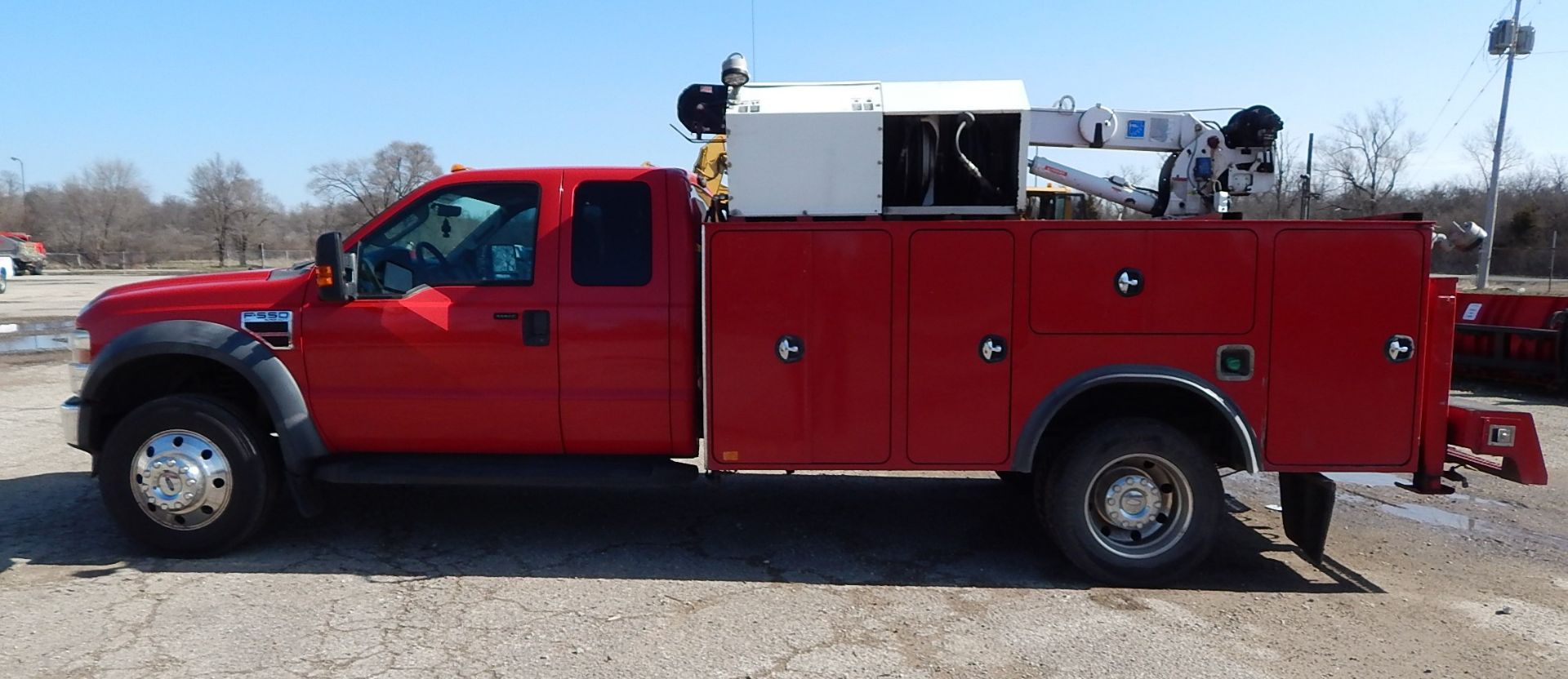 2009 Ford F550 XLT Super Duty Dually Service Truck, VIN: 1FDAX56R99EA23436, V-8 Power Stroke - Image 8 of 48