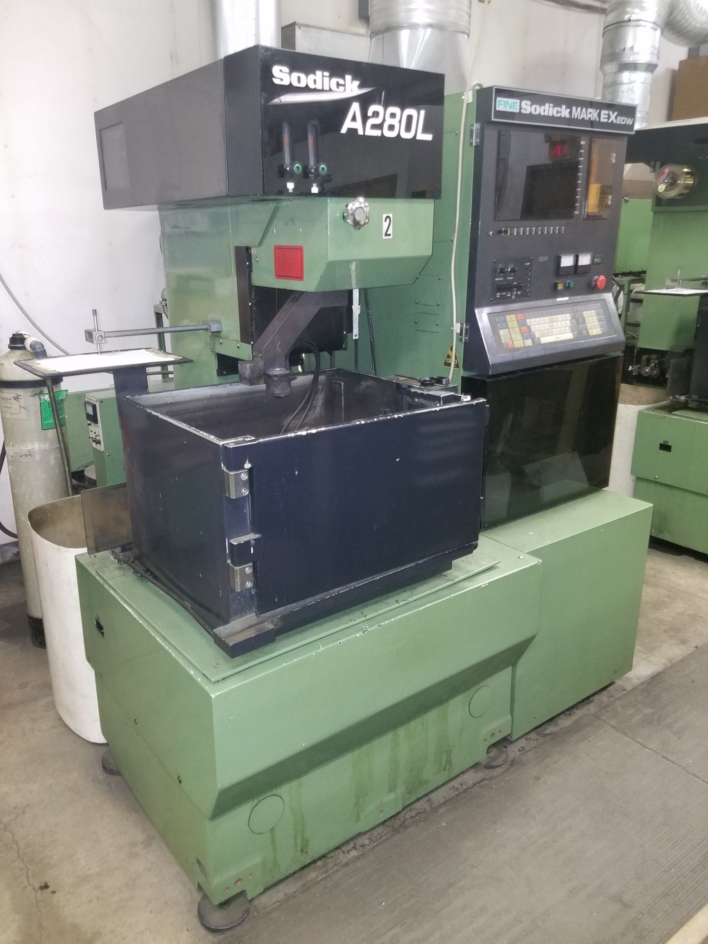 Sodick Model A280L CNC Wire EDM, s/n I-1661, New 1991, Sodick Mark EX-EDW CNC Control, 11.82 In. X