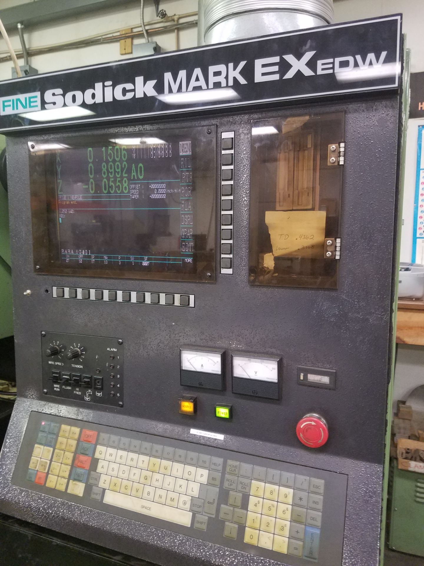 Sodick Model A280L CNC Wire EDM, s/n I-1553, New 1991, Sodick Mark EX-EDW CNC Control, 11.82 In. X - Image 2 of 4