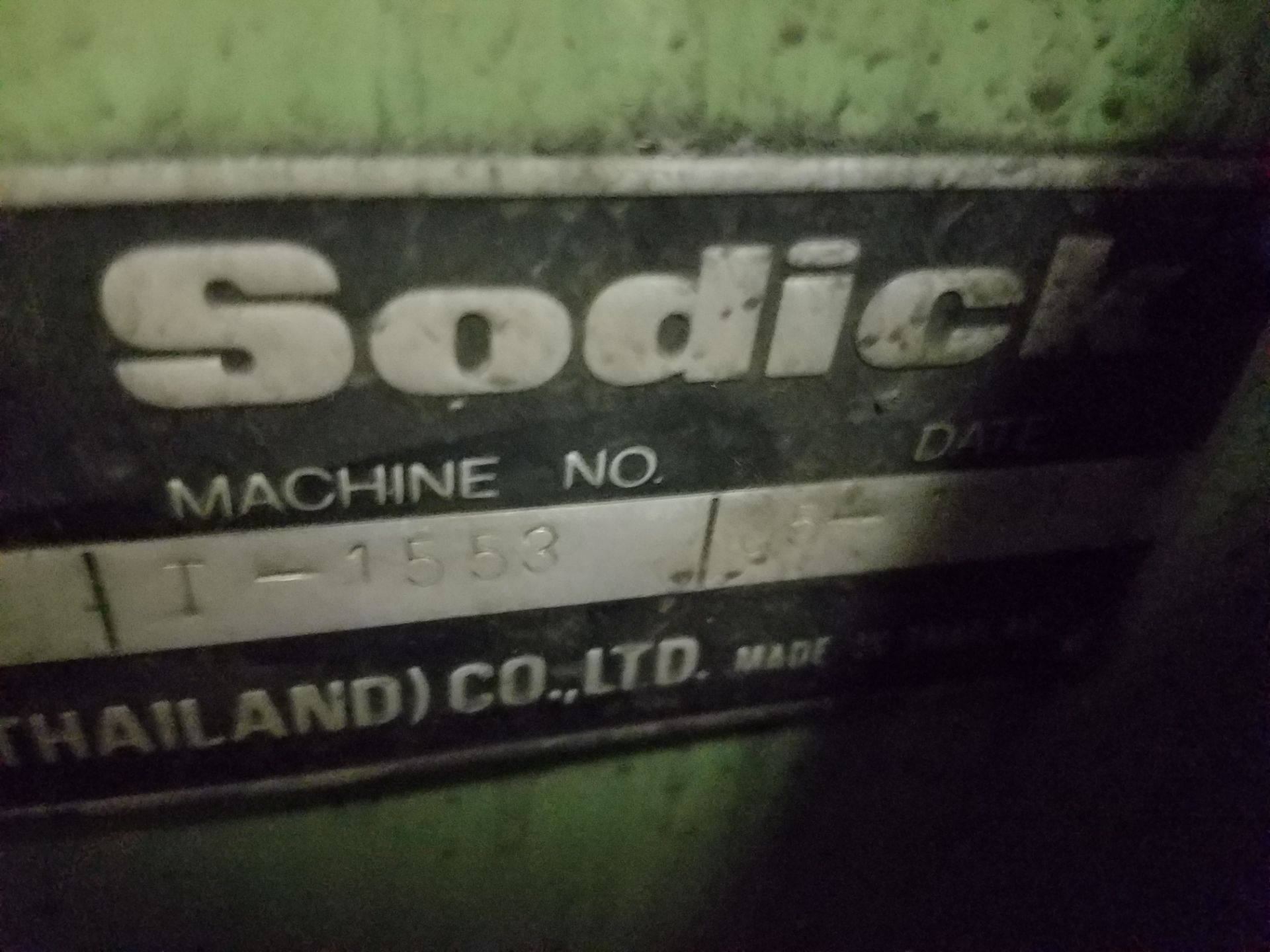 Sodick Model A280L CNC Wire EDM, s/n I-1553, New 1991, Sodick Mark EX-EDW CNC Control, 11.82 In. X - Image 3 of 4