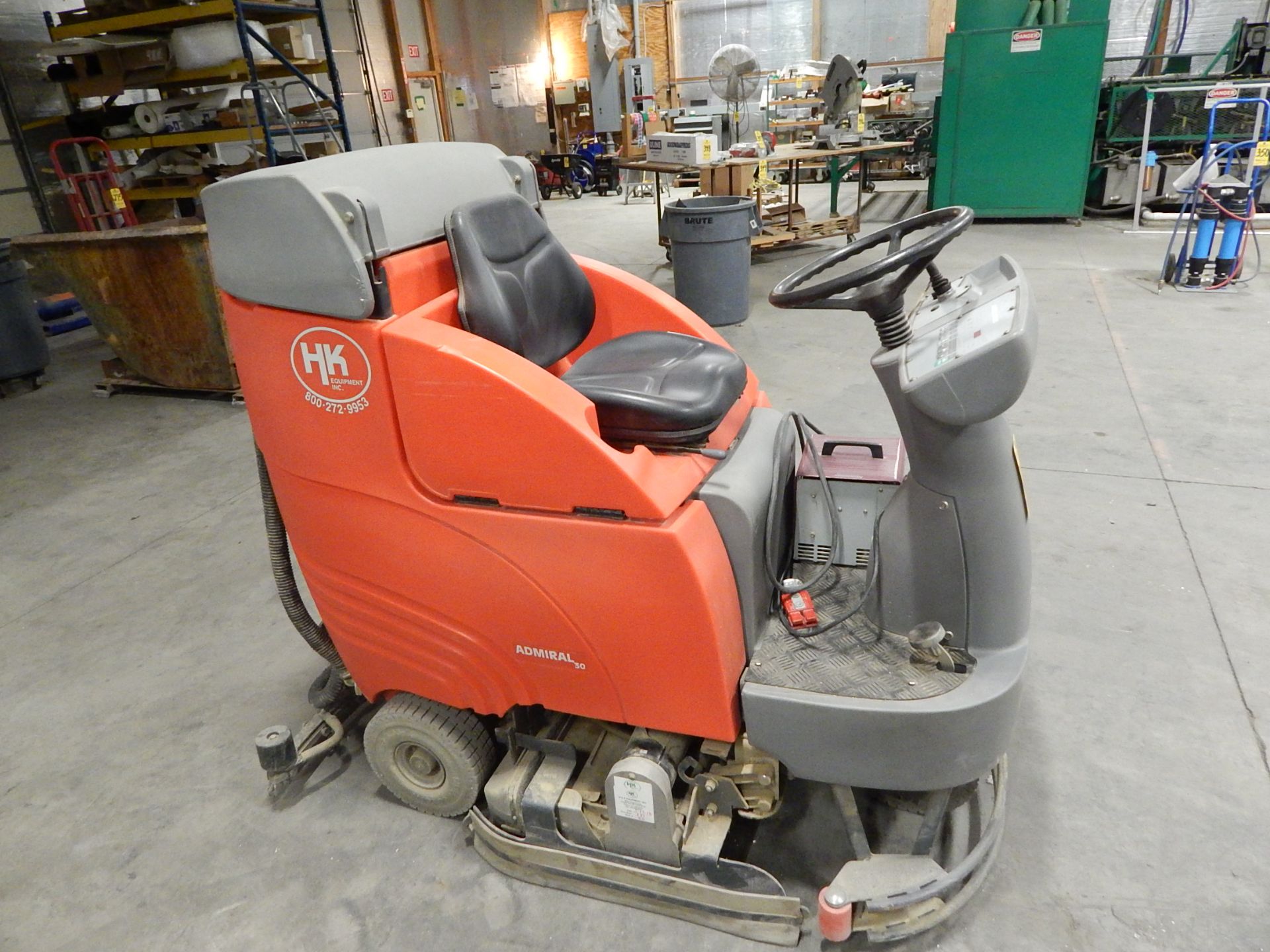 Power Boss Admiral 30 Ride On Electric Floor Scrubber, 30" Width, Charger, 181 Hours - Image 3 of 6