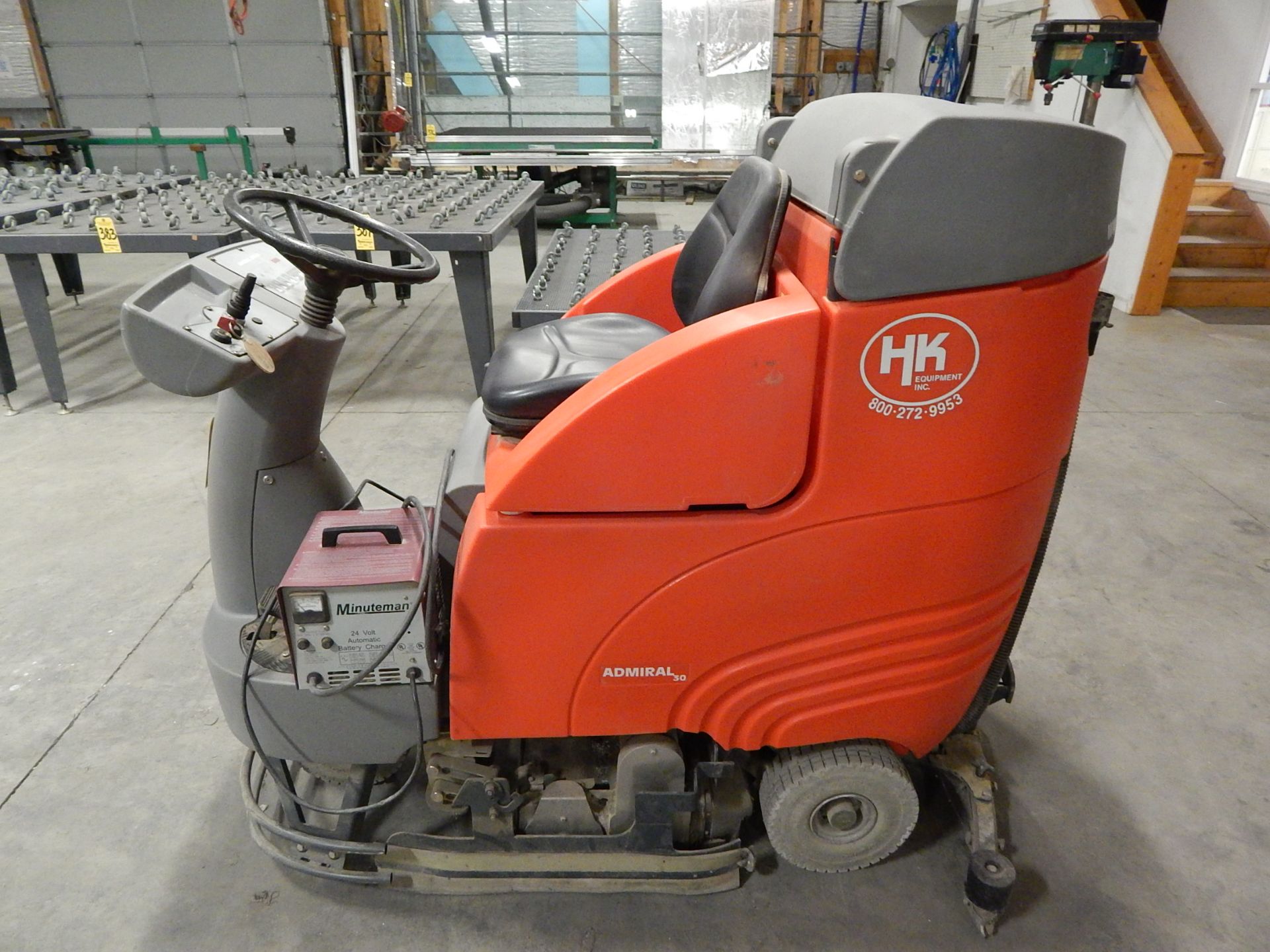 Power Boss Admiral 30 Ride On Electric Floor Scrubber, 30" Width, Charger, 181 Hours - Image 2 of 6