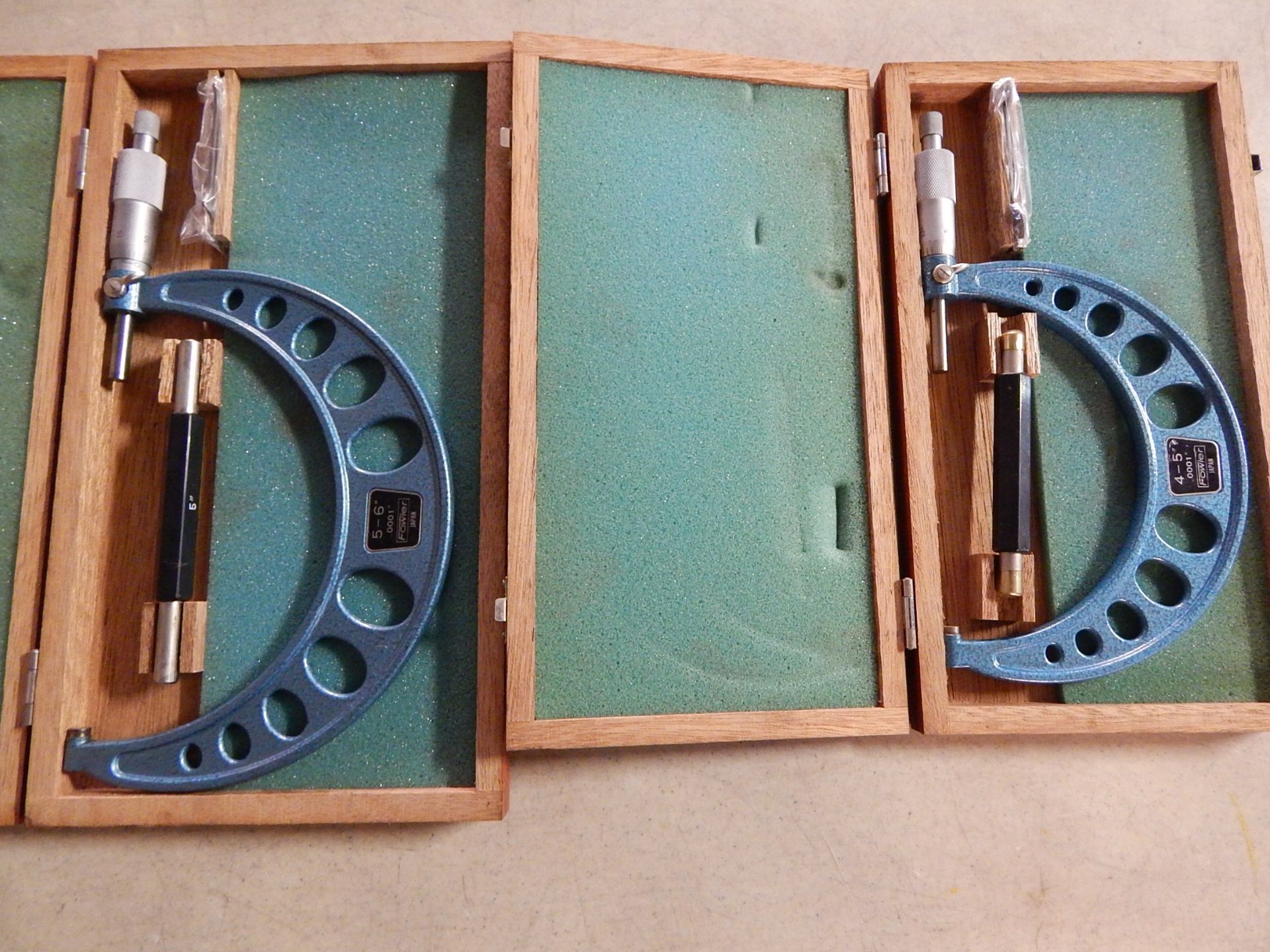 (2) Fowler Micrometers, (1) 4" - 5", (1) 5" - 6"