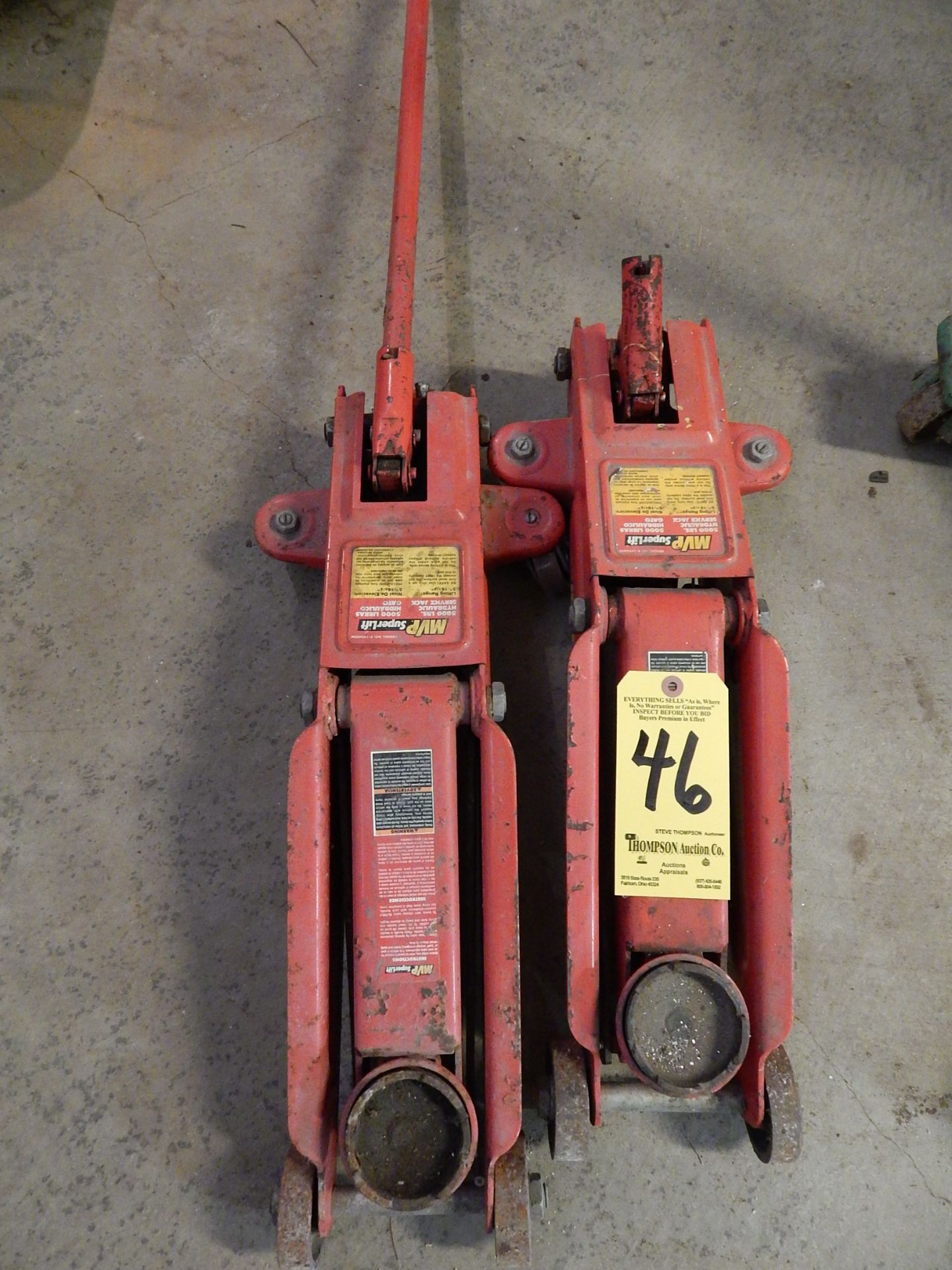 (2) MVP Superlift 2 1/2 Ton Floor Jacks