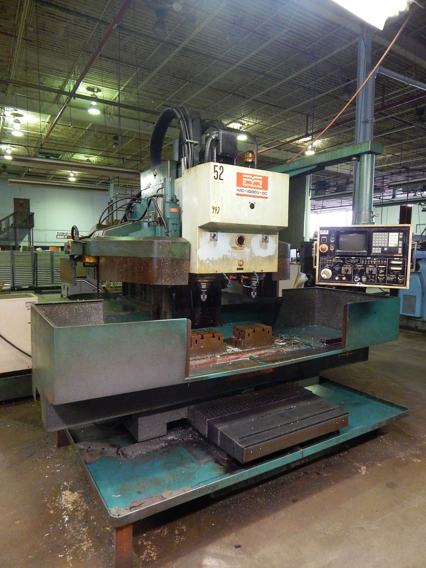 Matsuura Model MC-1000V-DC Twin Spindle CNC Vertical Machining Center, s/n 880206545, New 1988, - Image 2 of 12