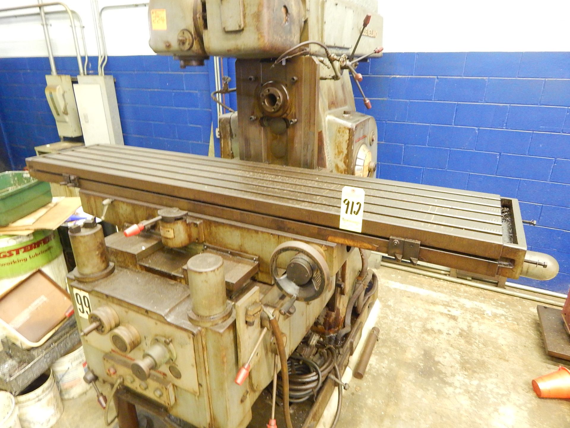 Cleveland Model 5HM Heavy Duty Horizontal Mill with Factory Vertical Head, s/n 5045, 50 Taper, 18 - Image 3 of 17