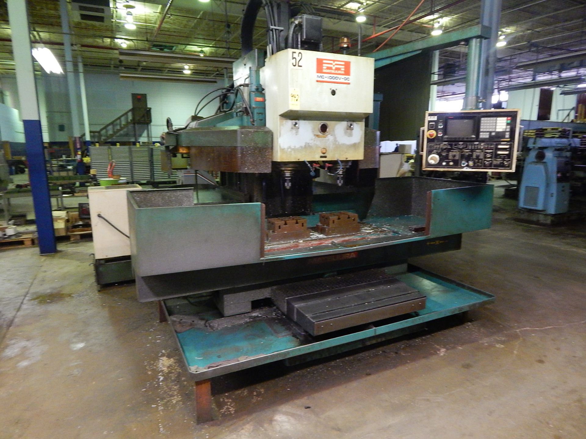 Matsuura Model MC-1000V-DC Twin Spindle CNC Vertical Machining Center, s/n 880206545, New 1988, - Image 4 of 12
