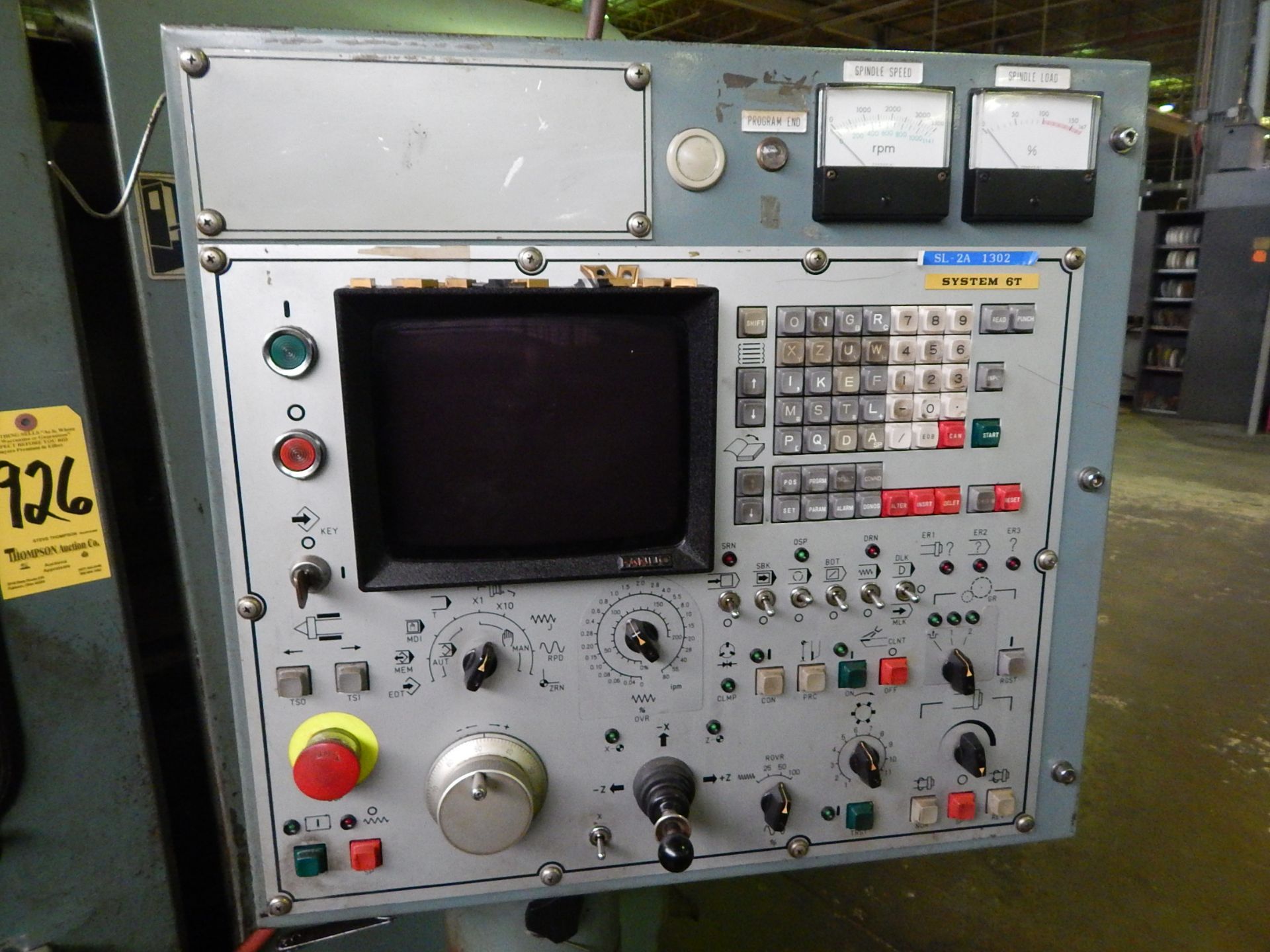 Mori-Seiki SL-2A CNC Turning Center, s/n 1302, Fanuc 6TB CNC Control, 8 Inch 3-Jaw Chuck, 2 Inch - Image 5 of 11