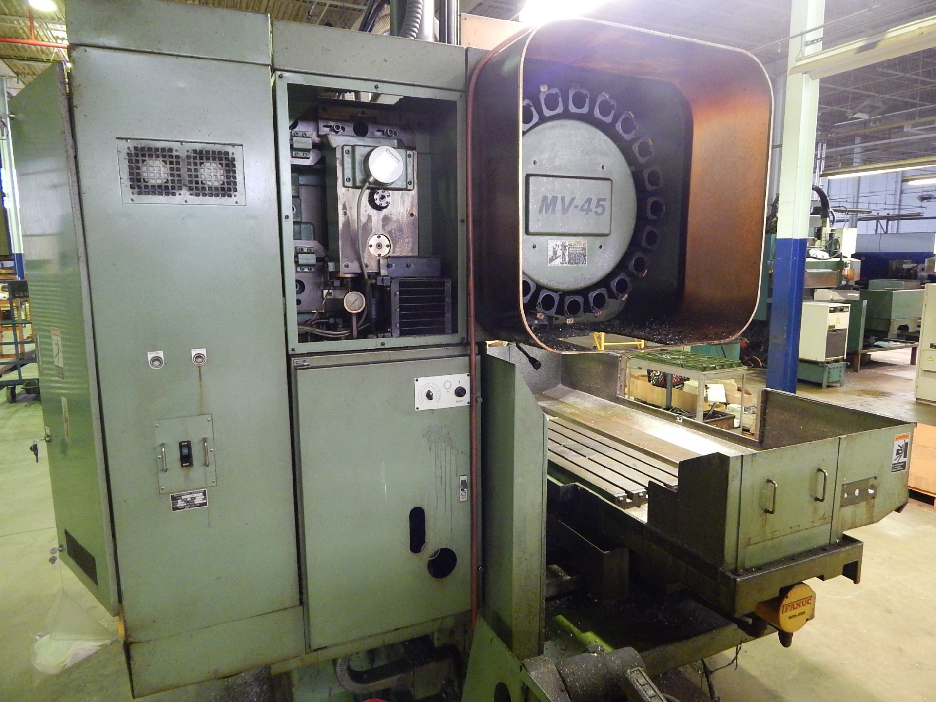 Mori-Seiki Model MV-45 CNC Vertical Machining Center, s/n 57, Fanuc 6MB CNC Control, 40 Taper, 20 - Image 7 of 9