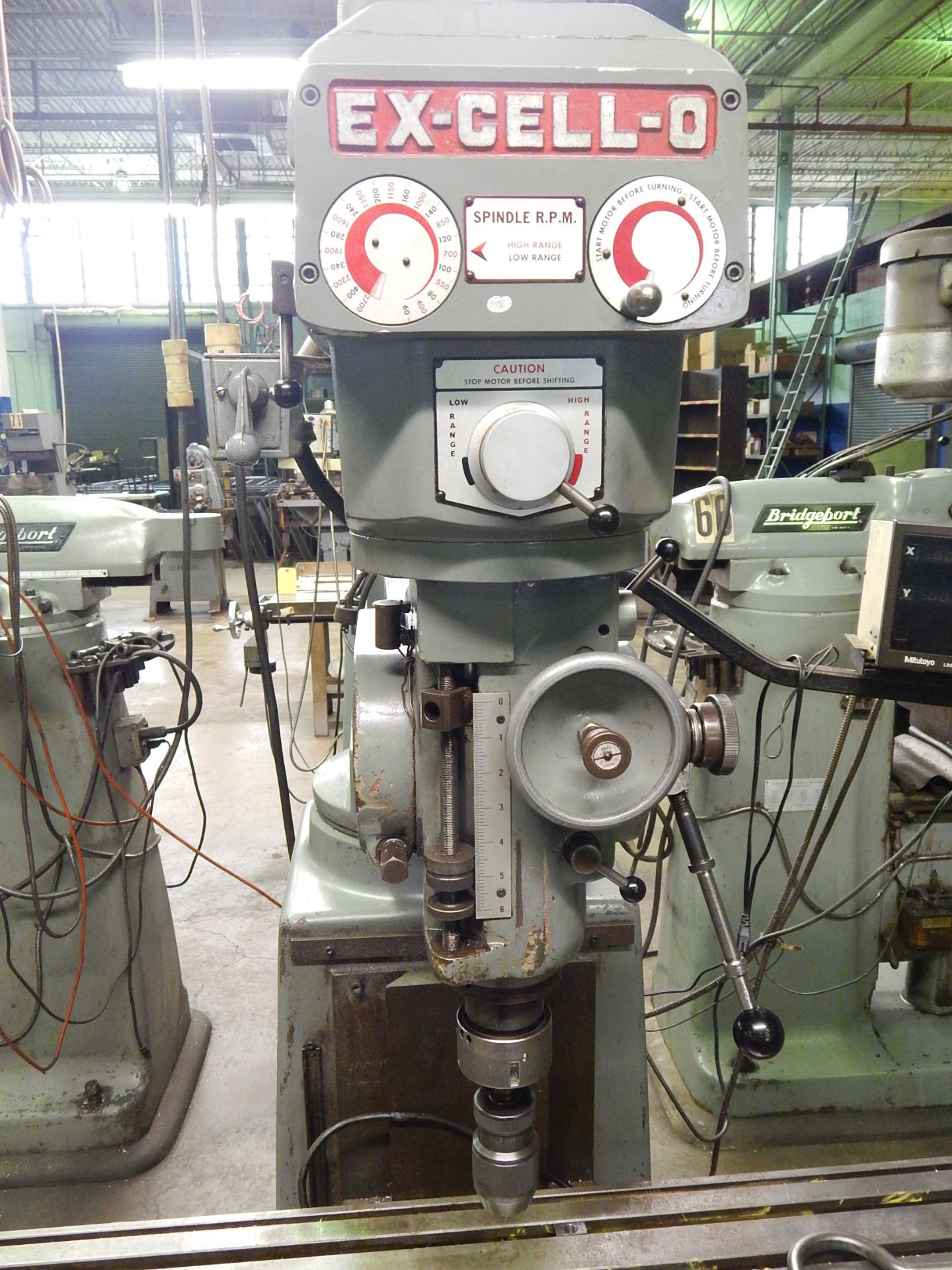 Ex-Cell-O Model 602 Vertical Mill, s/n 6029538, Mitutoyo D.R.O., Servo Power Table Feed - Image 5 of 8