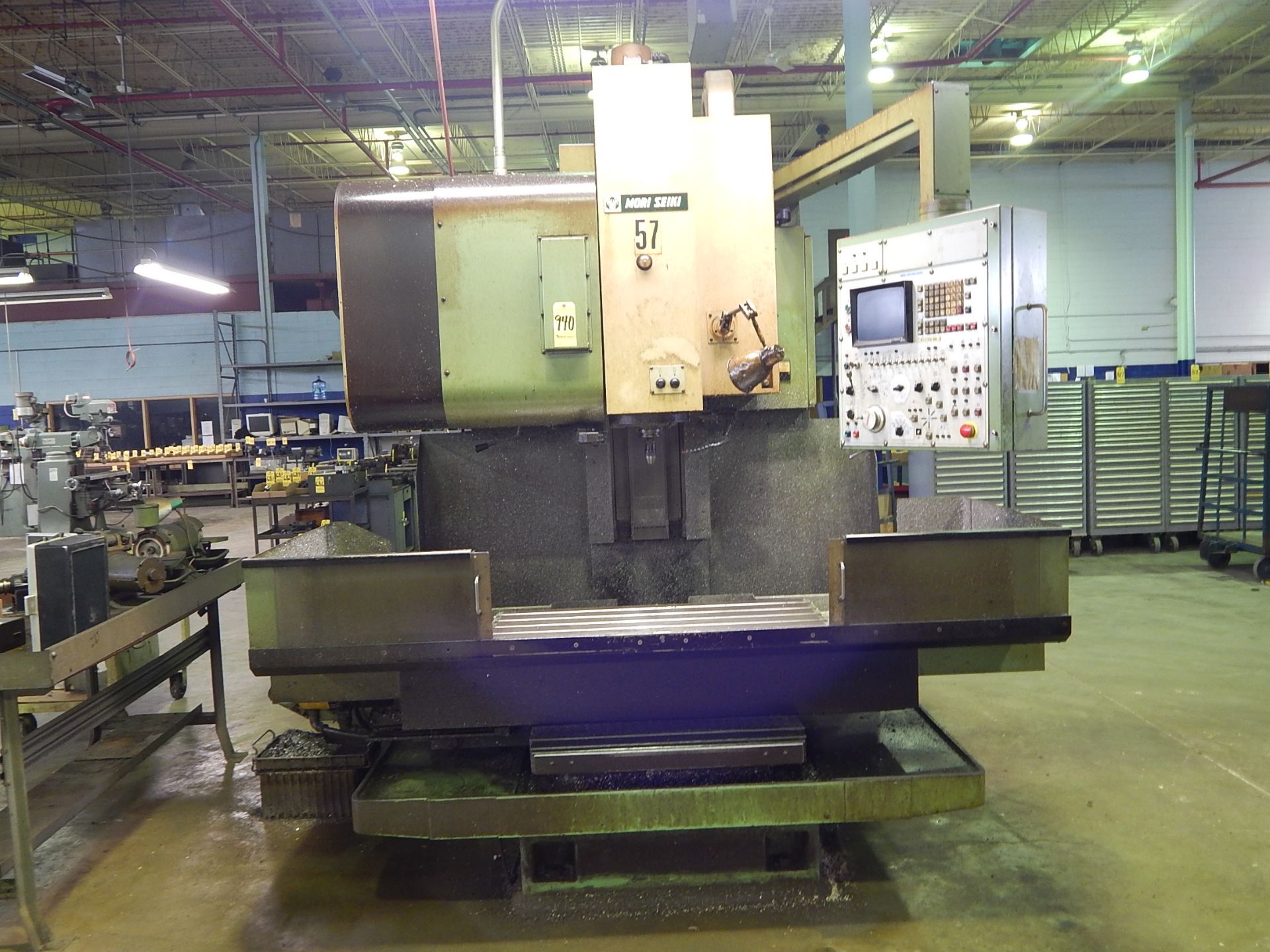 Mori-Seiki Model MV-45 CNC Vertical Machining Center, s/n 57, Fanuc 6MB CNC Control, 40 Taper, 20