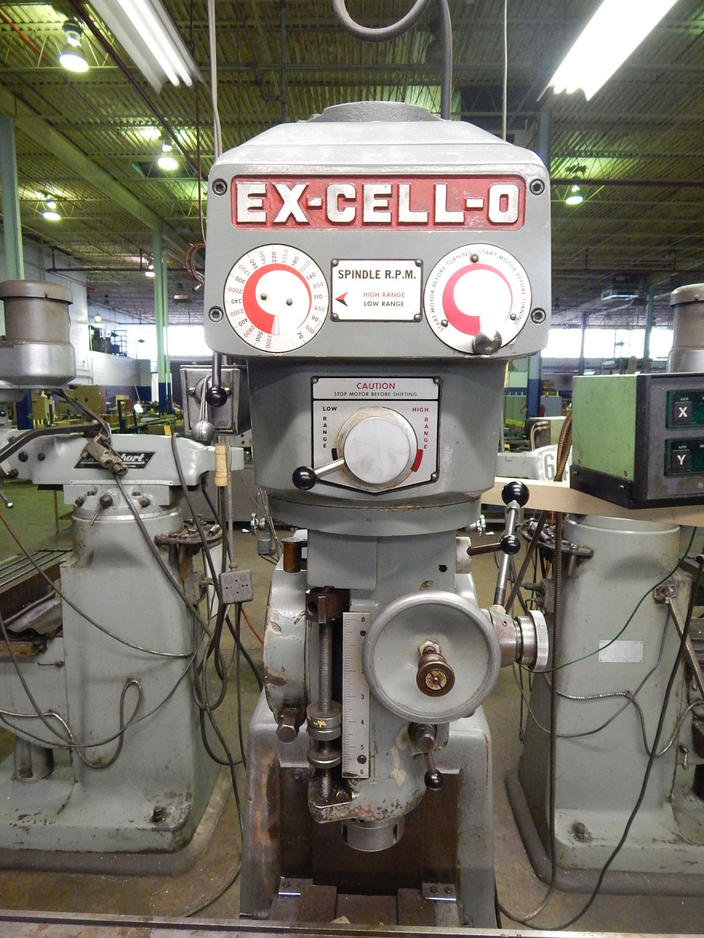 Ex-Cell-O Model 602 Vertical Mill, s/n 6029237, Mitutoyo D.R.O., Servo Power Table Feed - Image 5 of 11