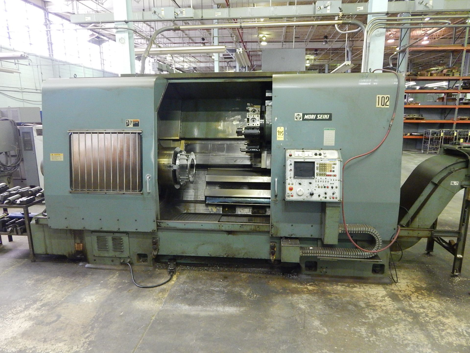 Mori Seiki Model SL-7B CNC Turning Center, s/n 226, Fanuc 6TB CNC Control, 6 Inch Spindle - Image 2 of 12