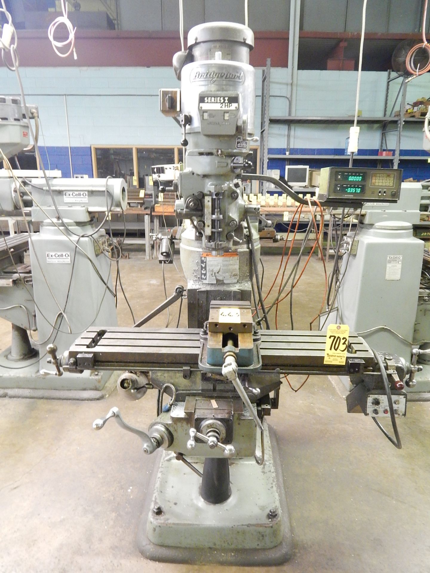 Bridgeport Series I, 2 HP Vertical Mill, s/n 12BR238455, 9 In. X 42 In. Table, Chrome Ways, Mitutoyo - Image 3 of 10