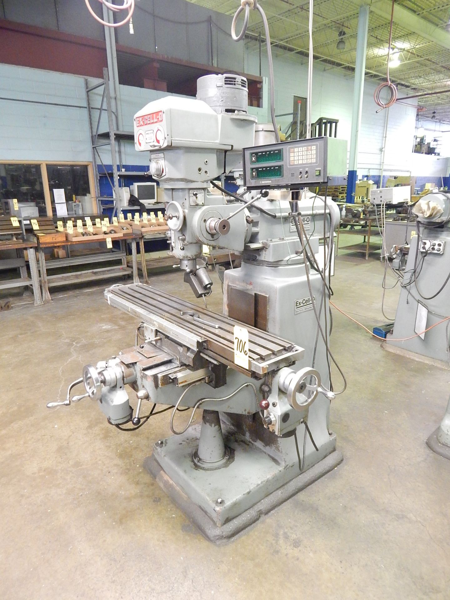 Ex-Cell-O Model 602 Vertical Mill, s/n 6029237, Mitutoyo D.R.O., Servo Power Table Feed - Image 2 of 11