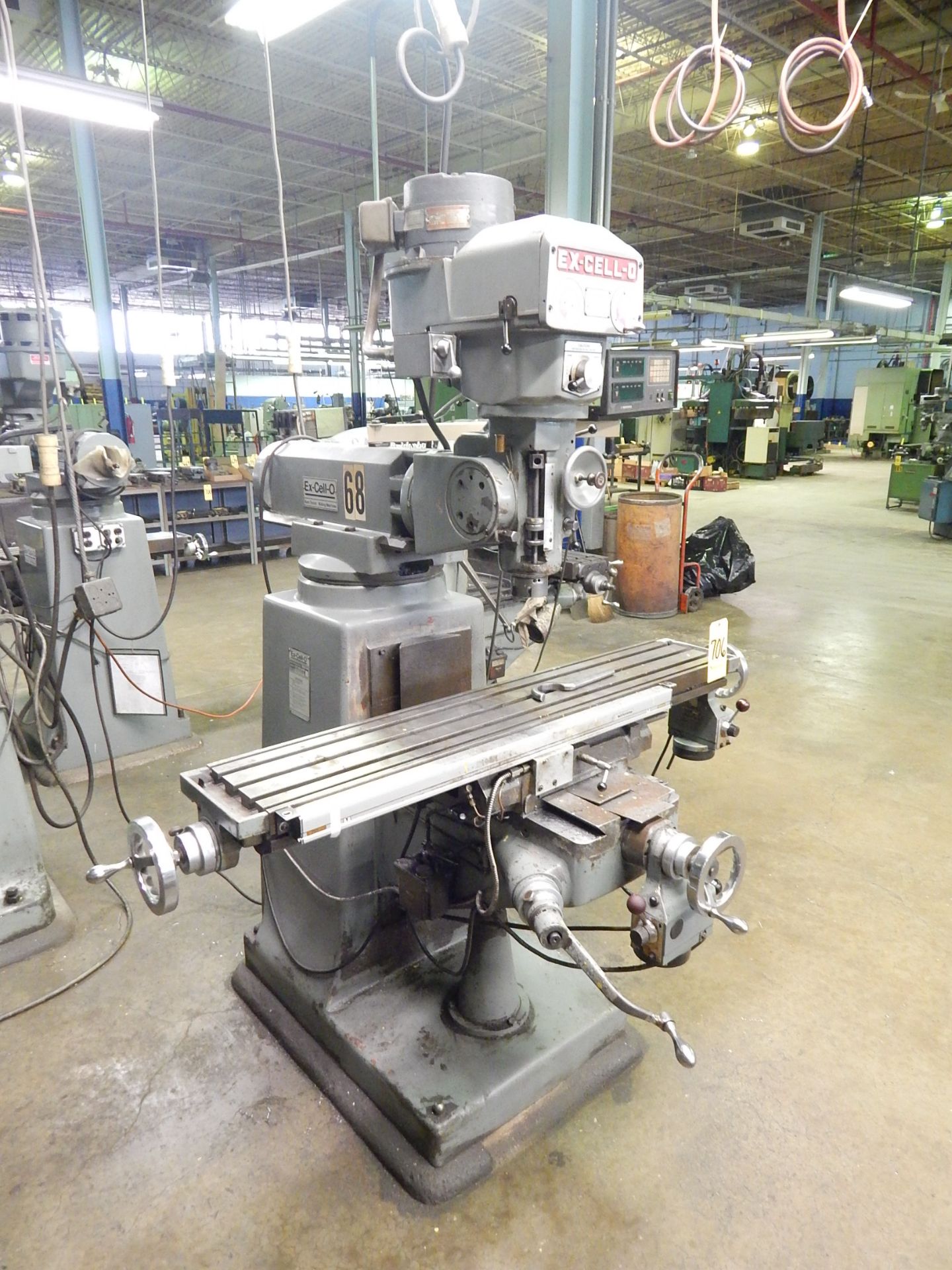 Ex-Cell-O Model 602 Vertical Mill, s/n 6029237, Mitutoyo D.R.O., Servo Power Table Feed - Image 3 of 11