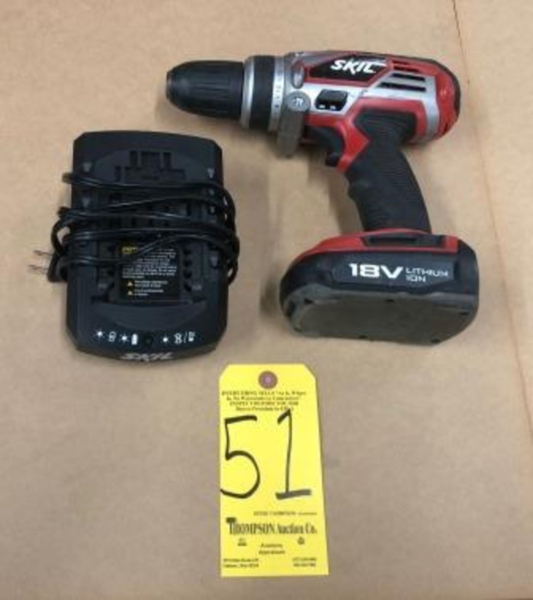 Skil 1/2 In. Electric Drill and Charger, 18 Volt Lithium Ion Battery