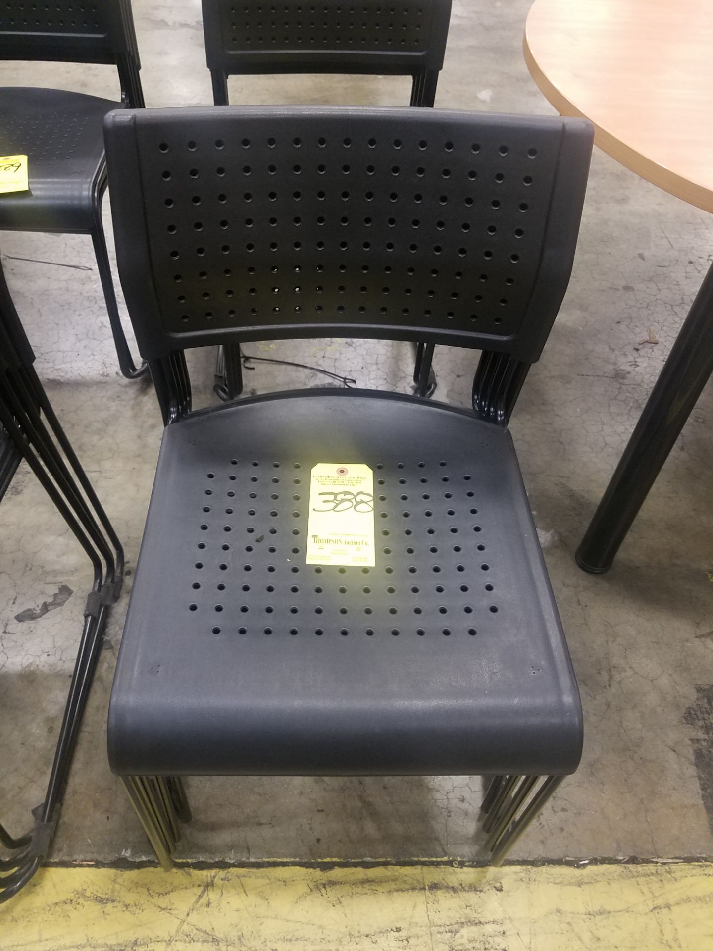 (4) Steel Frame Plastic Stack Chairs