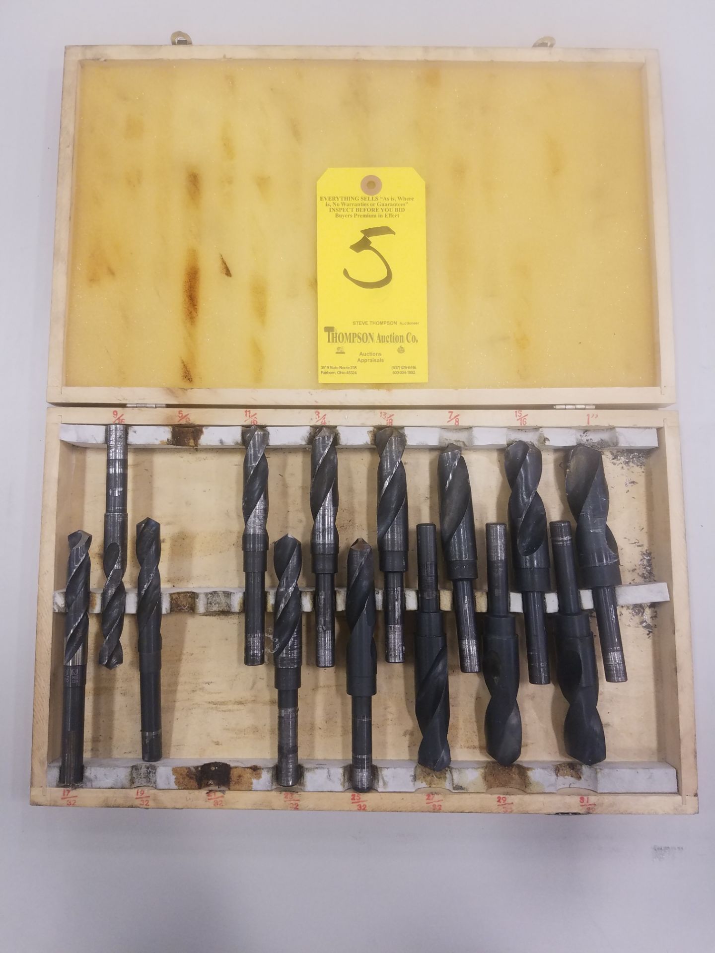 Drill Bit Set, 9/16 to 1 in.