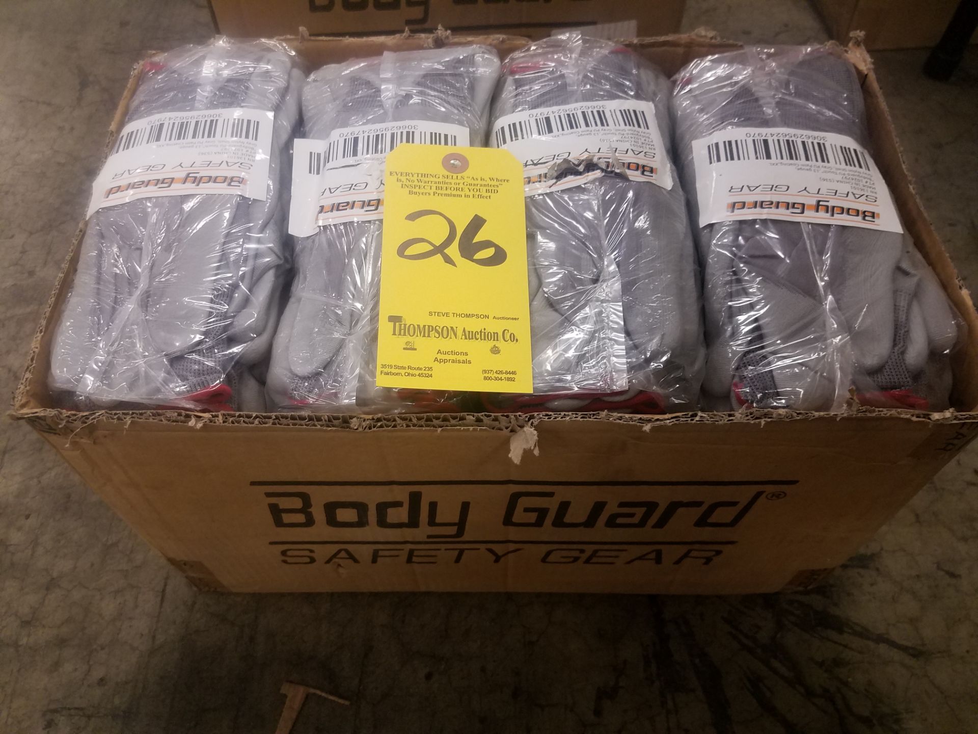 Body Guard Gray Gloves Size XXL 144 per box