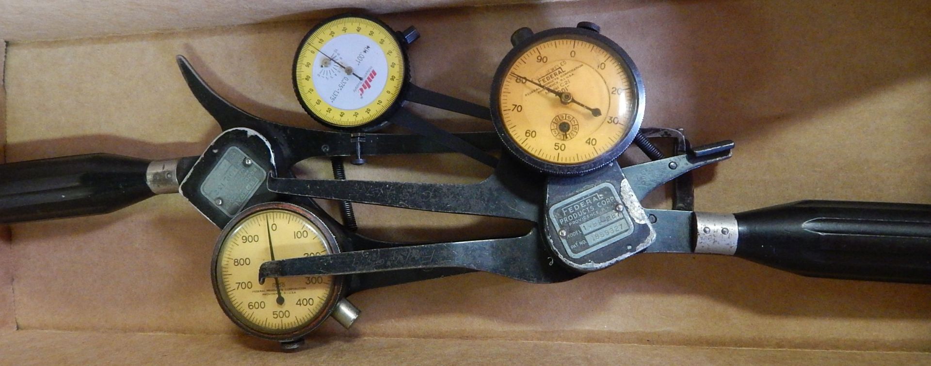 (2) Federal and (1) MBC Dial Groove Gages