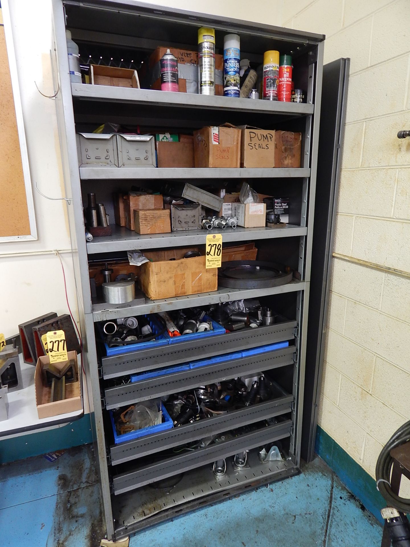 Metal Shelving and Contents