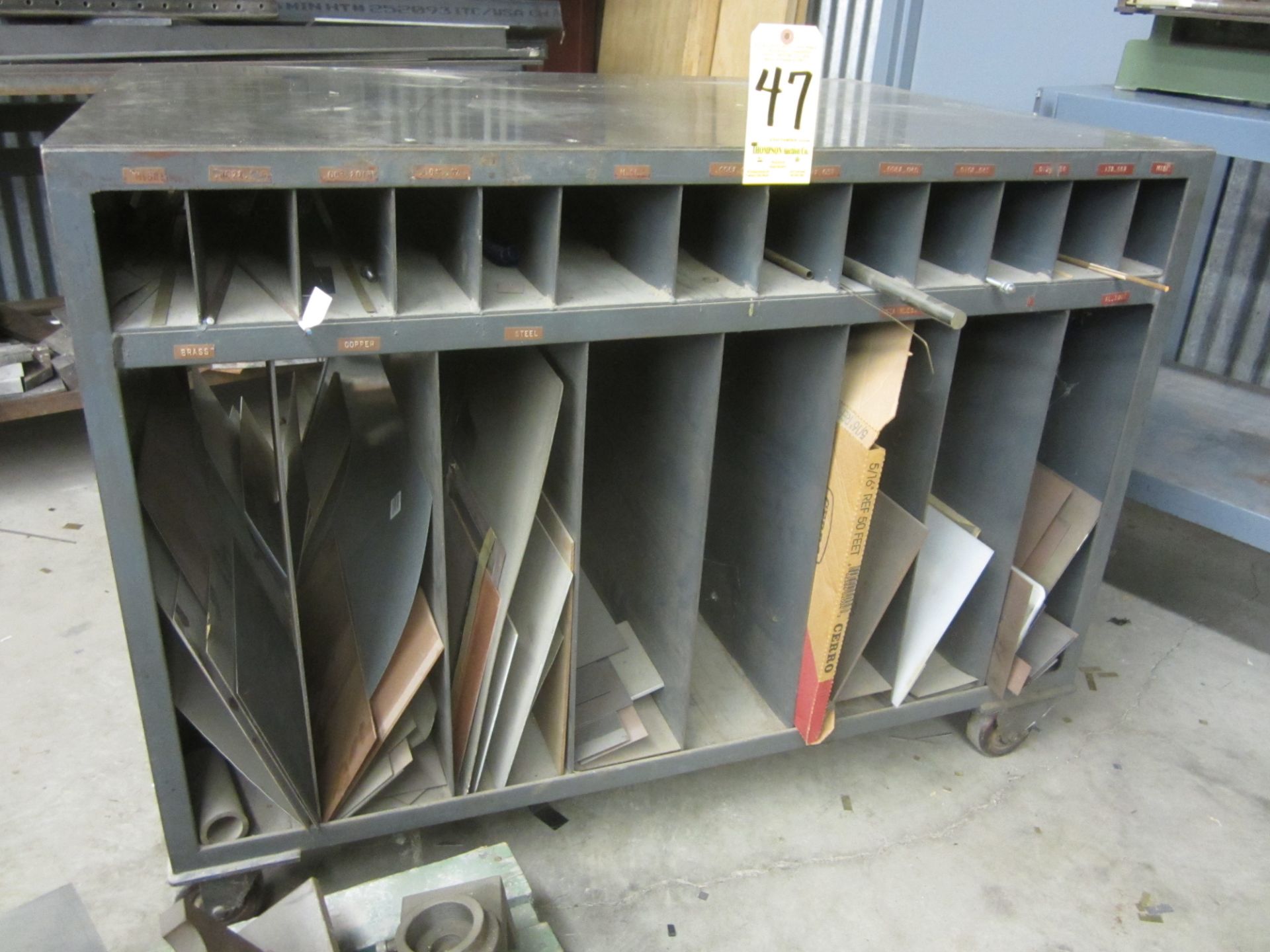 Metal Shop Cart and Contents