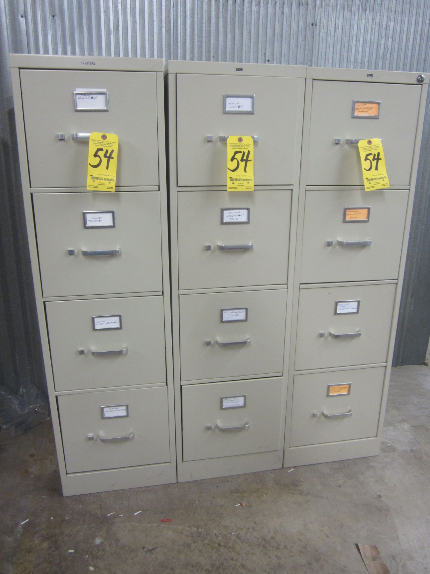 (3) 4-Drawer File Cabinet