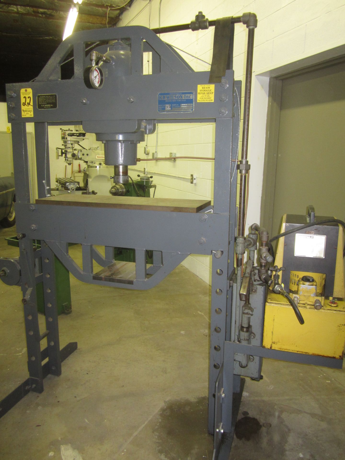 Wilson Model 37FMD-3 H-Frame Hydraulic Shop Press, SN 2336, 75 Ton Cap., with Enerpac Hydraulic - Image 2 of 6