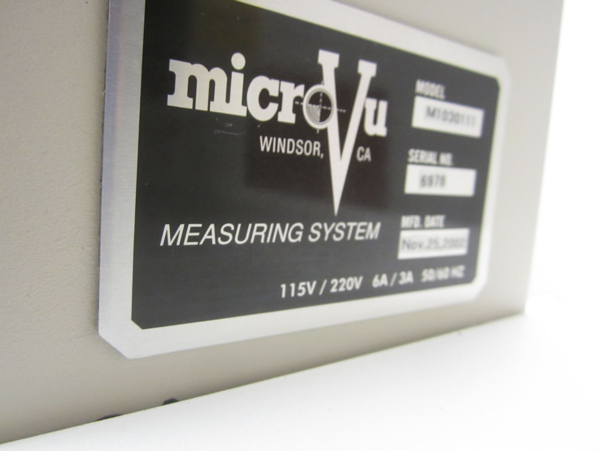 Micro Vu Model Spectra Optical Comparator, s/n 6978, 14 In., Microvu Q16 Processor/D.R.O., Surface - Image 5 of 5