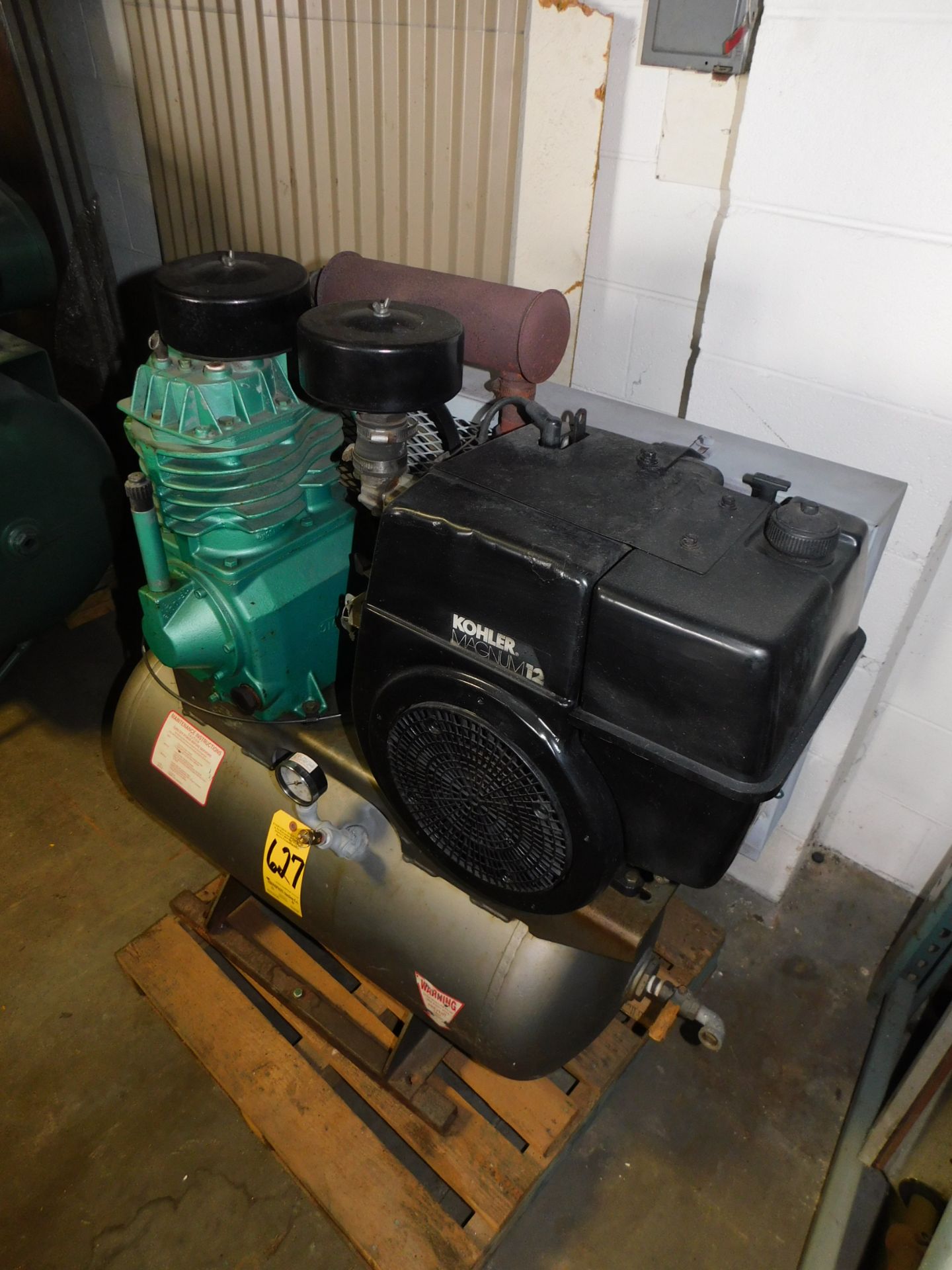 Gas-Powered Tank-Mounted Air Compressor with Kohler Magnum 12 Gas Engine - Image 4 of 4