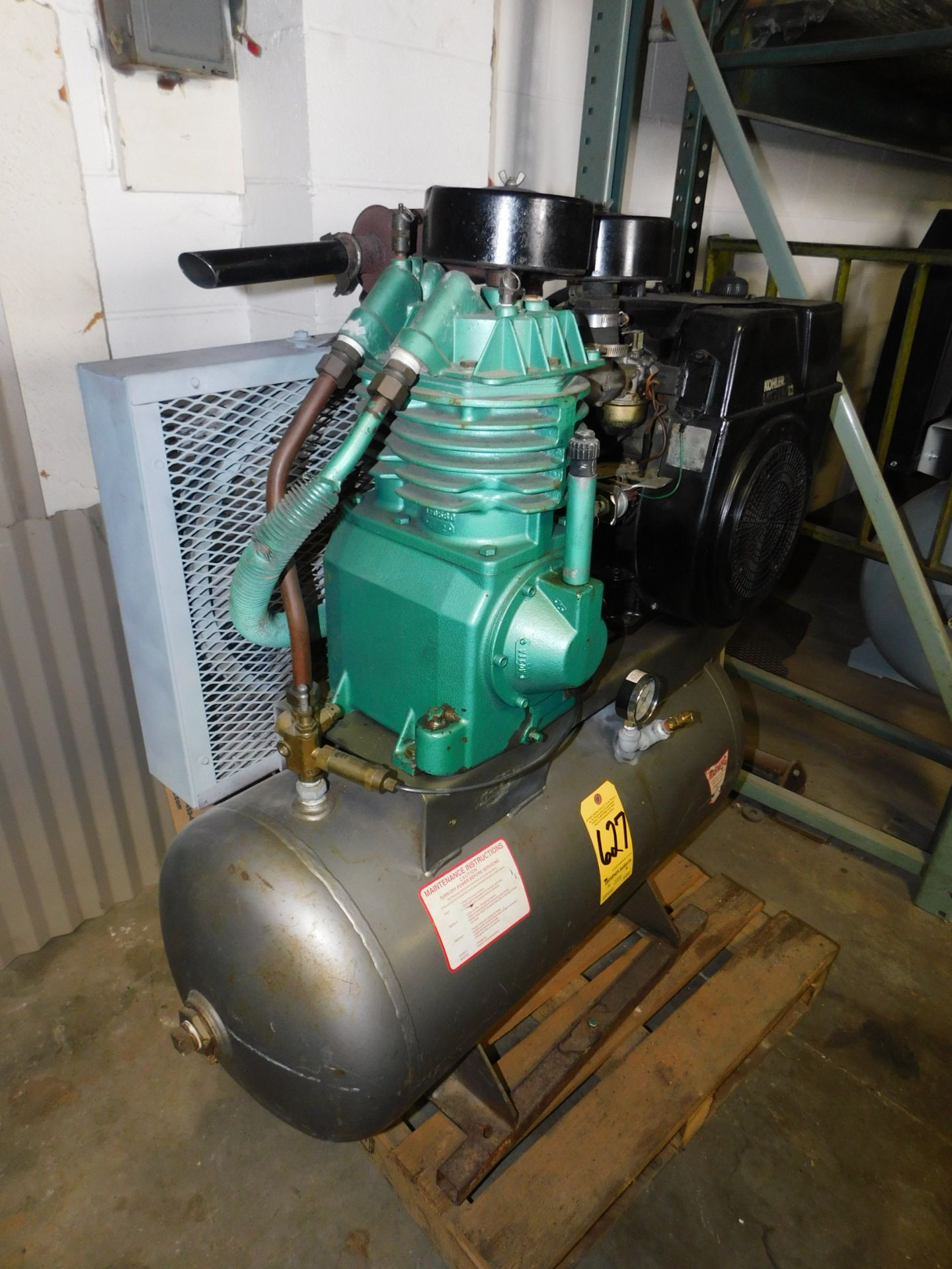 Gas-Powered Tank-Mounted Air Compressor with Kohler Magnum 12 Gas Engine - Image 3 of 4