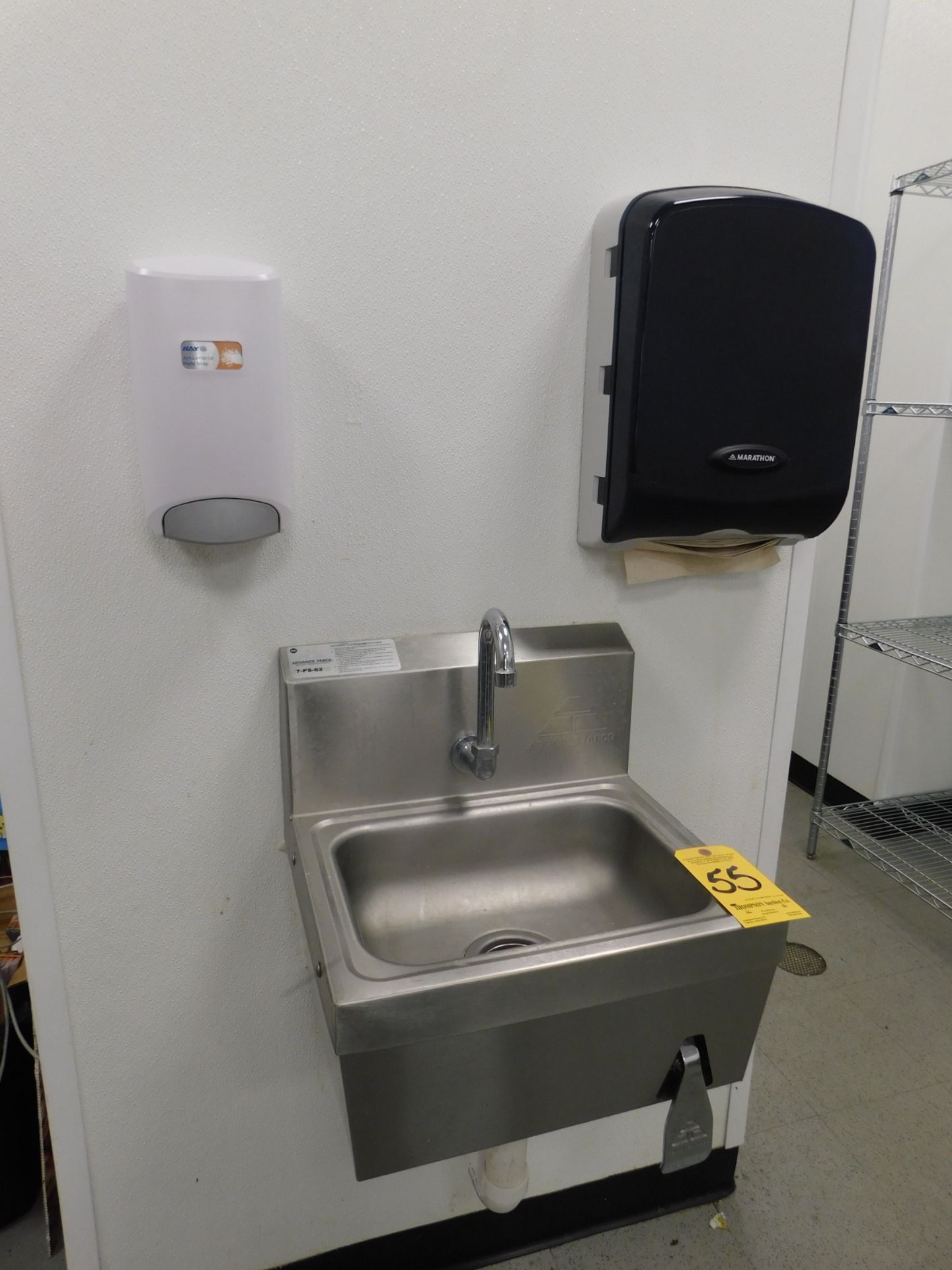 Advance Tabco Model 7-PS-62 Hands Free Hand Sink with Towel and Soap Dispensers