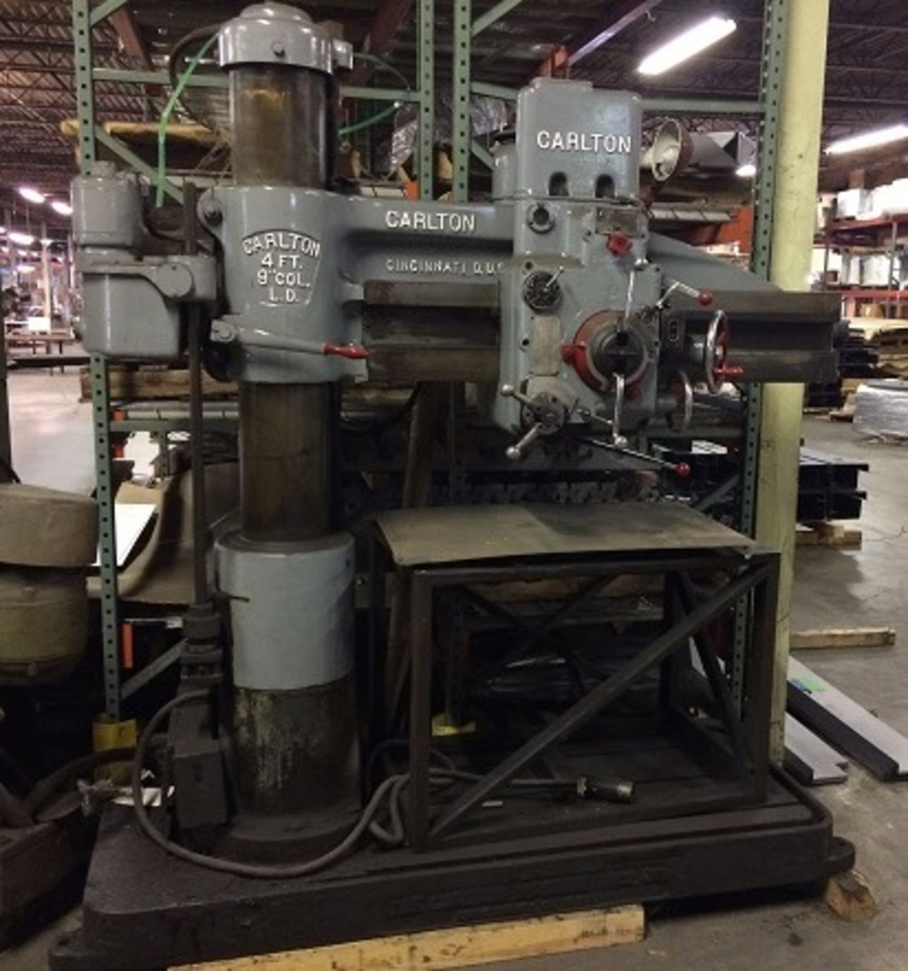 Carlton 4 Ft. X 9 In. Radial Arm Drill, No Loading Fee, Location, Florence, Kentucky - Image 2 of 3