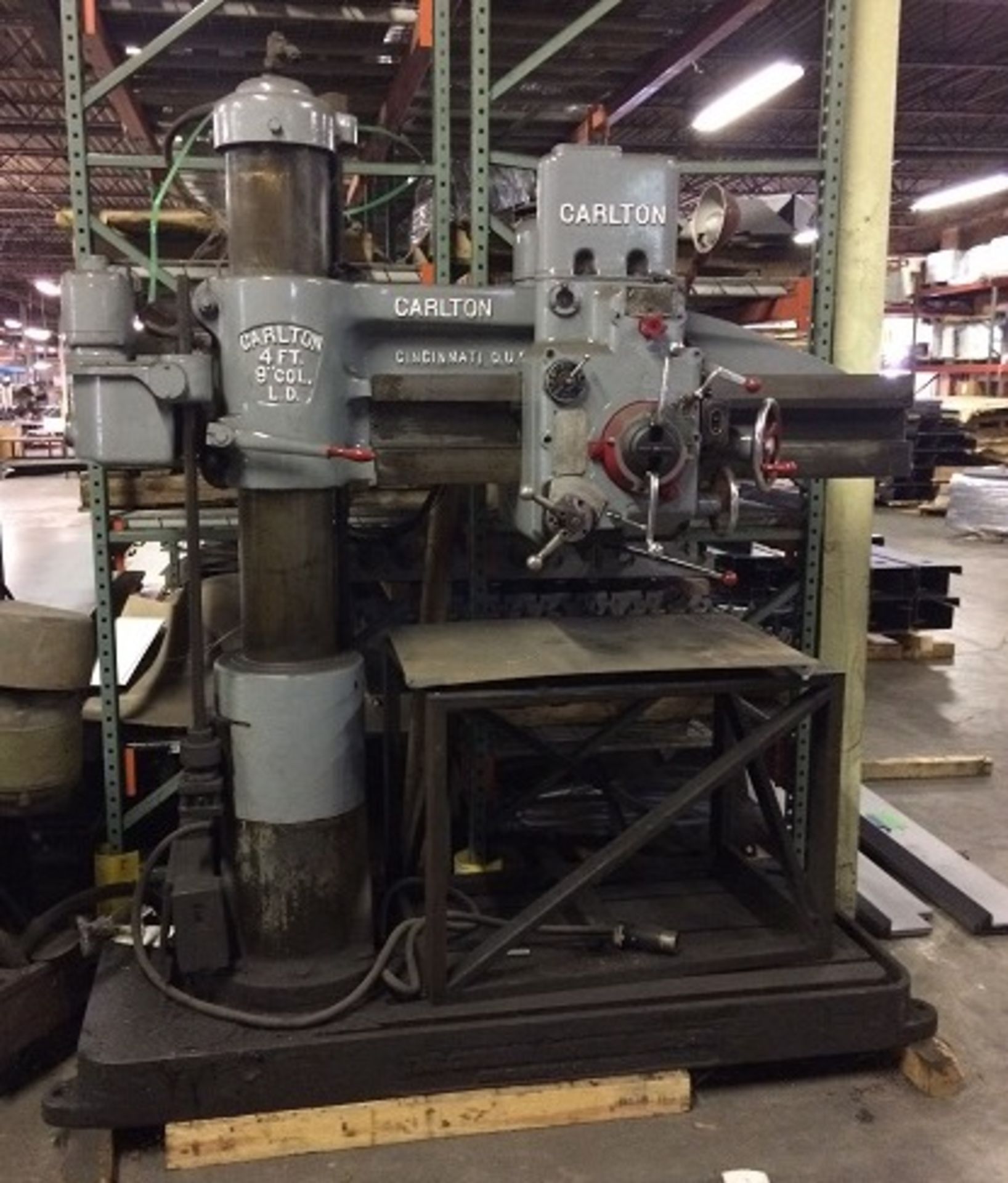 Carlton 4 Ft. X 9 In. Radial Arm Drill, No Loading Fee, Location, Florence, Kentucky