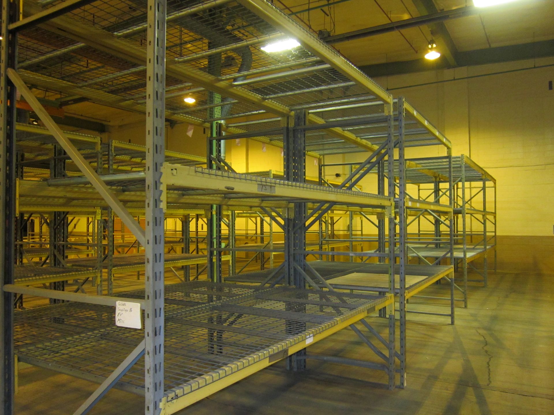 (4) Sections Pallet Rack, (8) Uprights, 10 Ft. X 48 In. Wide, (24) Cross Beams, 10 Ft. 6 In. X 3.5